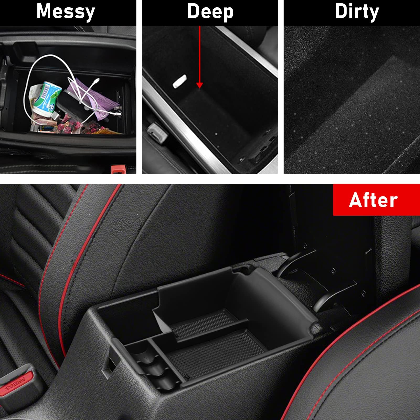 Ttcr-Ii Compatible With Kia Forte Console Organizer 2019-2024, For Kia Forte Center Console Organizer Tray 2019-2024