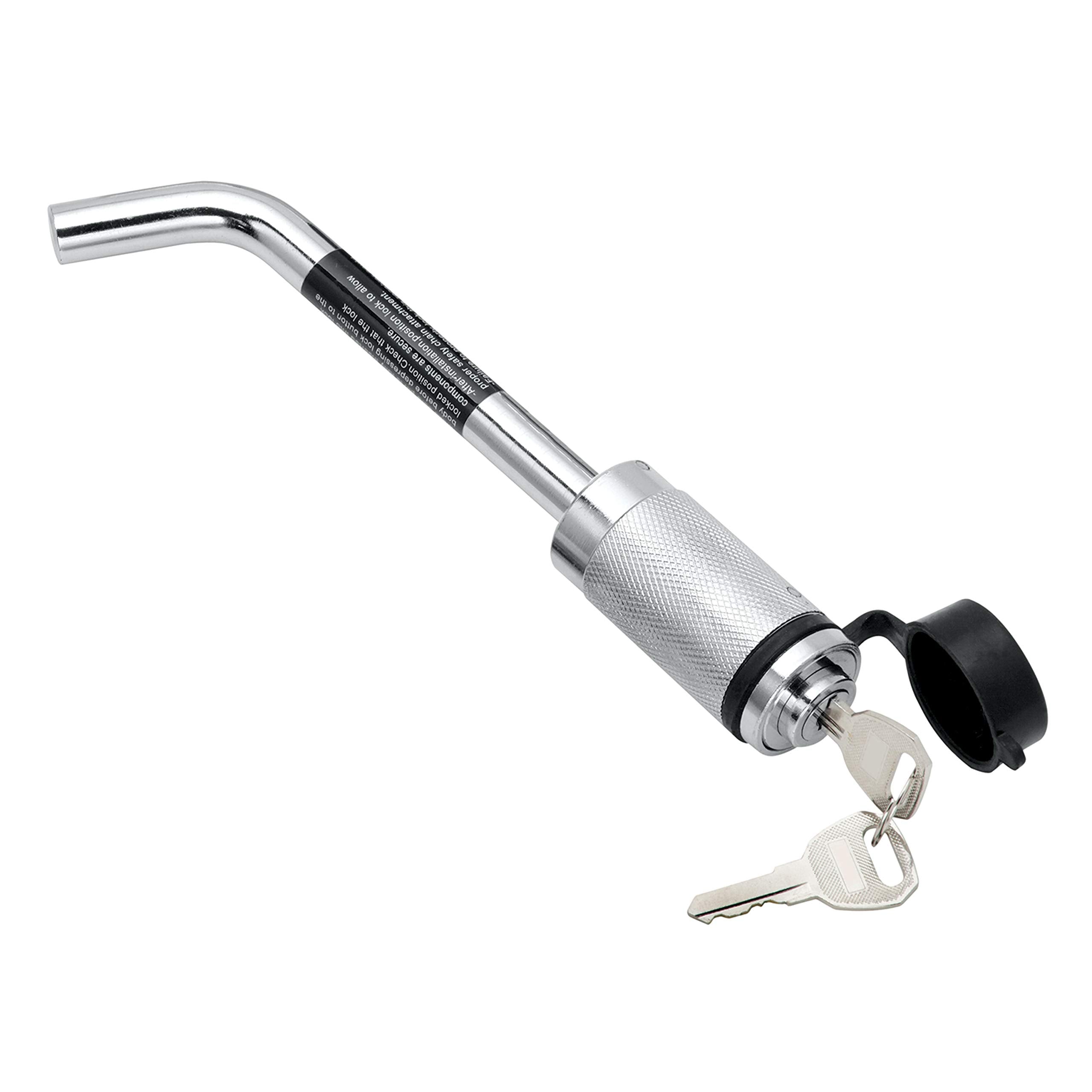 Tow Ready 63254 Fifth Wheel Base Rail Lock (Barrel Style with Bent Pin, 1/2 Diameter) , silver