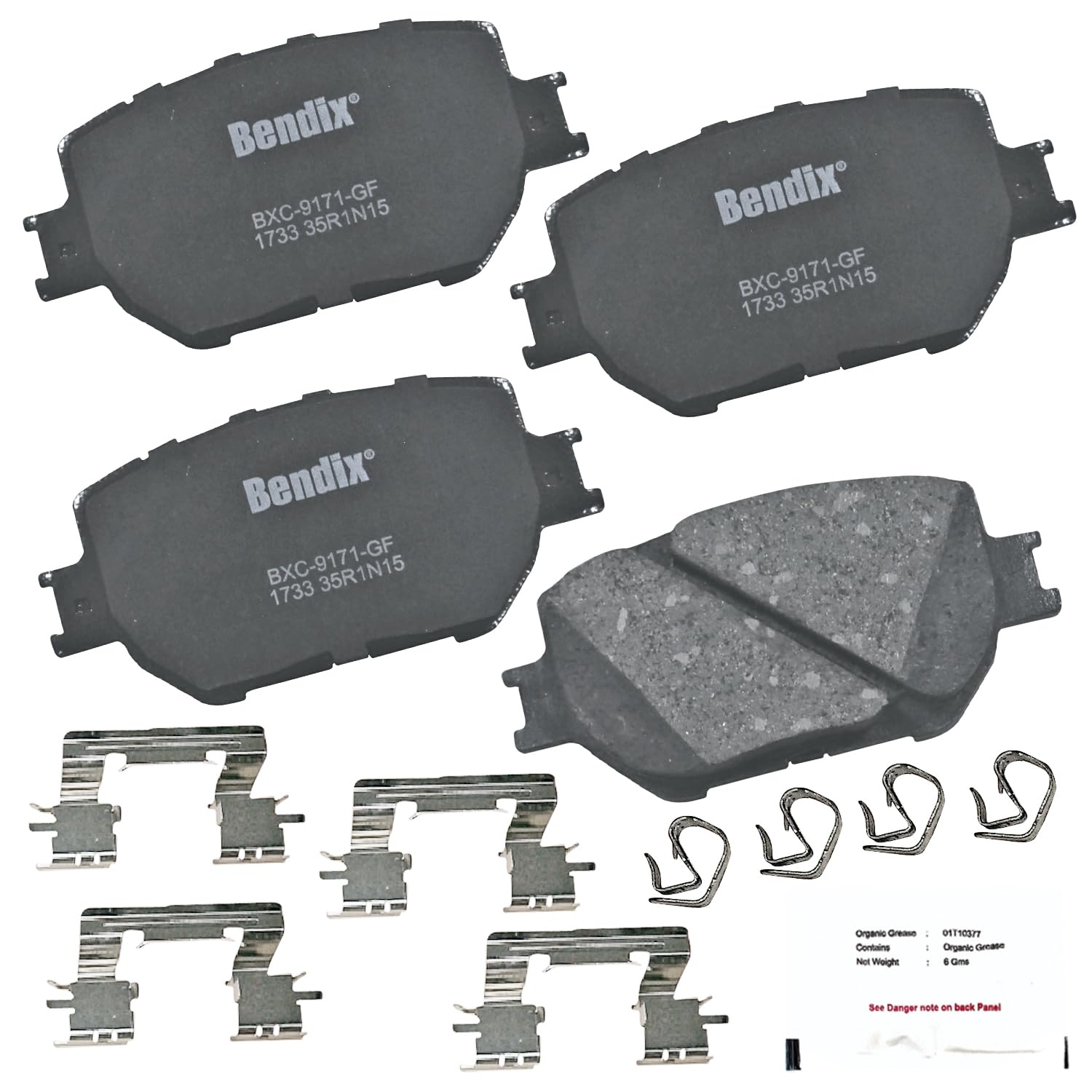 Bendix Priority1 Cfc1733 Ceramic Front Brake Pads For Lexus Is250 2015-2014