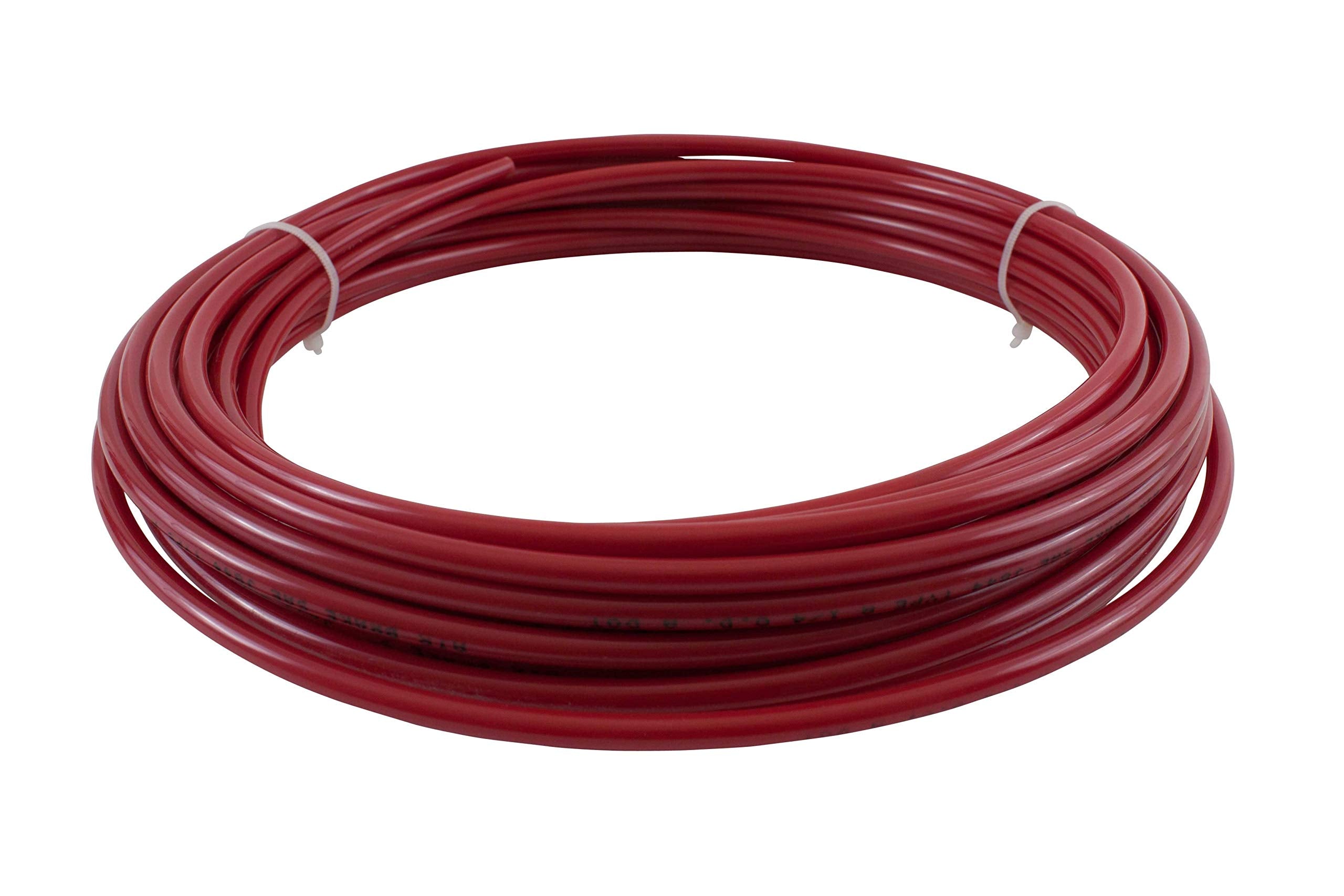 Mytee Products 3/8 OD x 100' Red SAE J844 Nylon Air Brake Tubing DOT Approved | Pneumatic Nylon Air Line Hose for Air Brake Sy