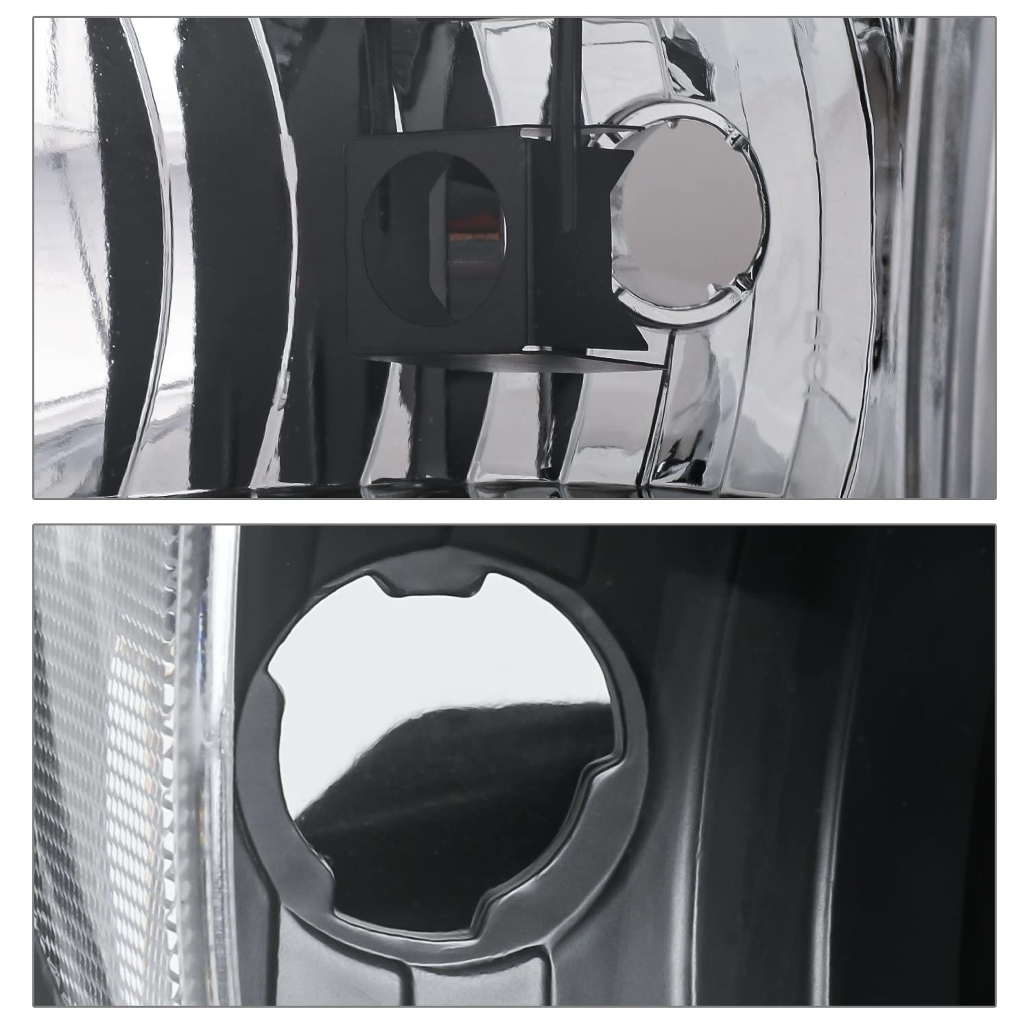 M-Auto Headlights Assembly Compatible With 95-01 Ford Explorer, 97 Mercury Mountaineer, Black Housing Clear Lens Clear Corner Oe Direct Replacement Headlamps