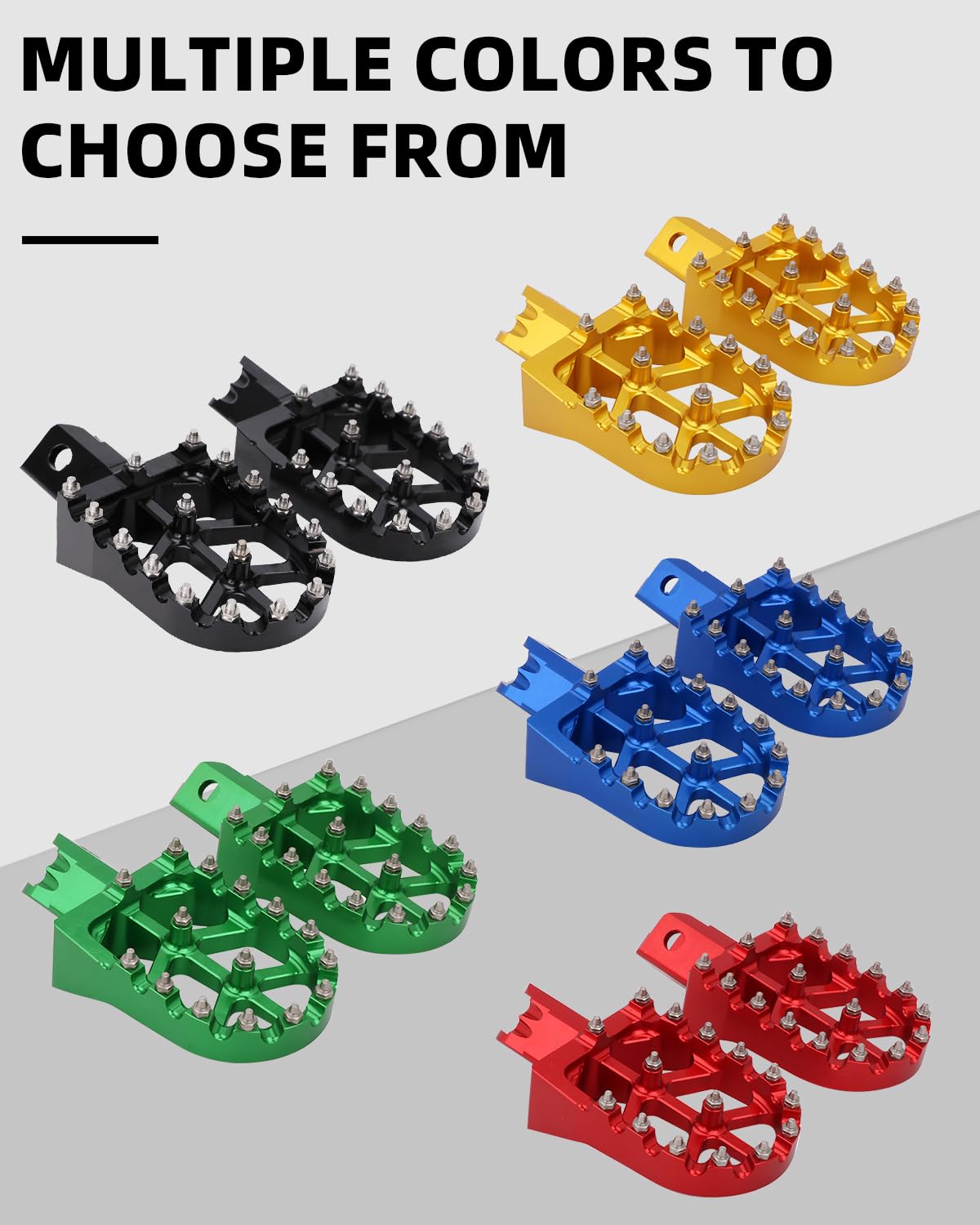 JFG RACING Dirt Bike Foot Pegs,Universal CNC Motorcycle Pit Mini Bike Pegs for CR CRF XR SSR 50 70 80 85 100 110 Tao Tao DB-X RF