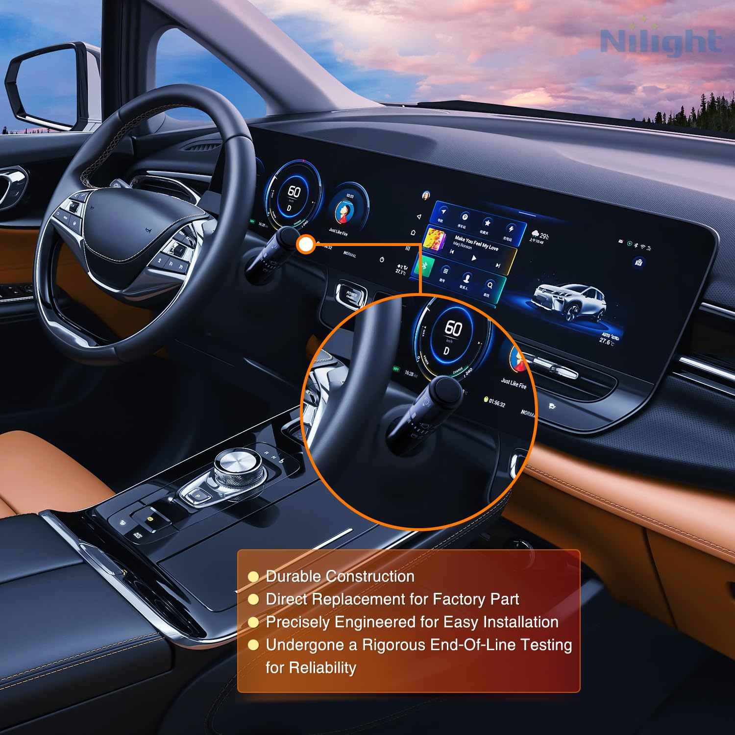 Nilight Turn Signal Switch Compatible with 2005 2006 2007 2008 Ford F150 2006 2007 2008 Lincoln Mark LT Windshield Wiper Dimmer