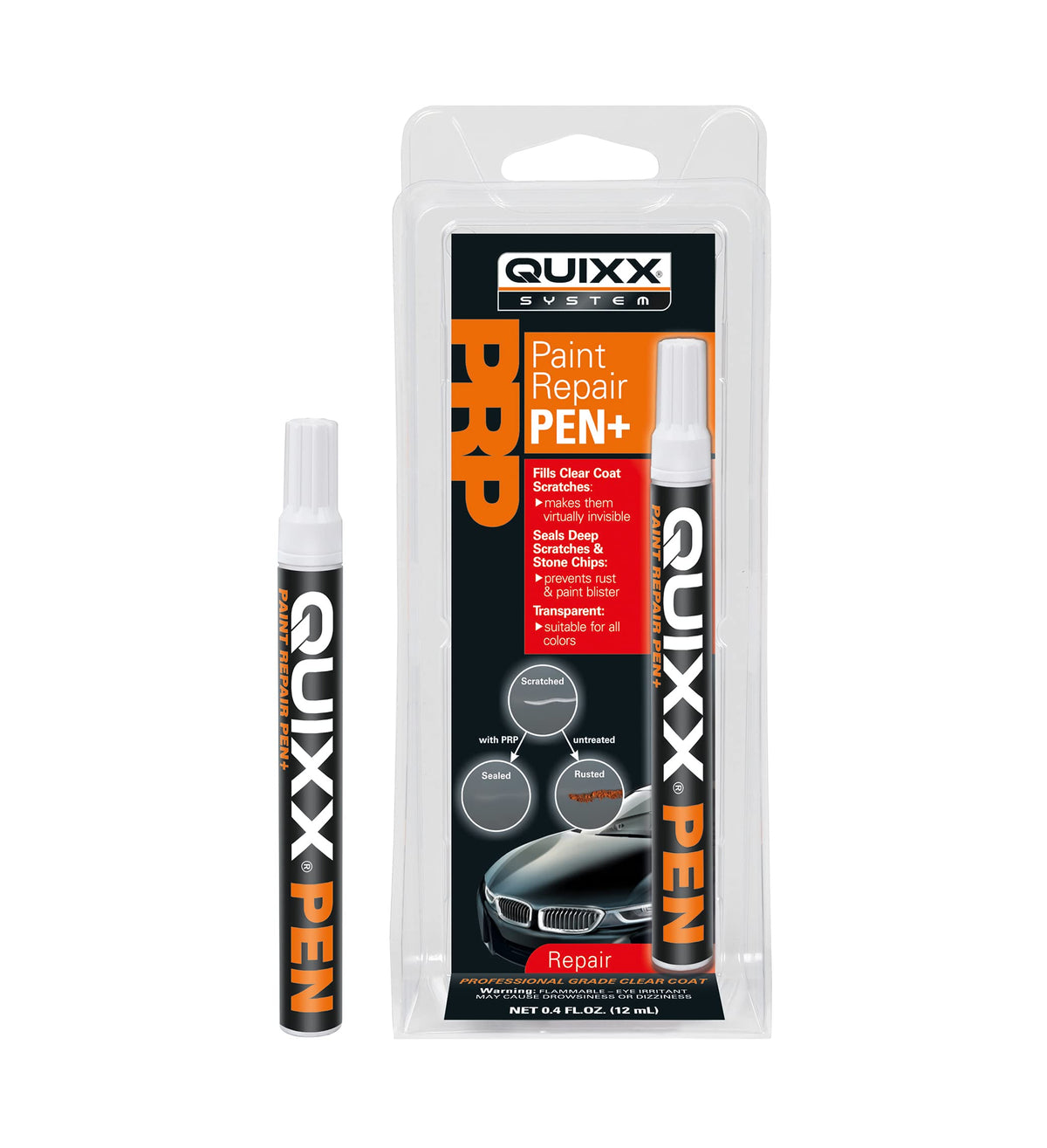 Quixx 10050 Paint Repair Pen, Fills Damaged Areas With Clear Lacquer To Prevent Further Damage On Your Car, Automobile, Motorcyc