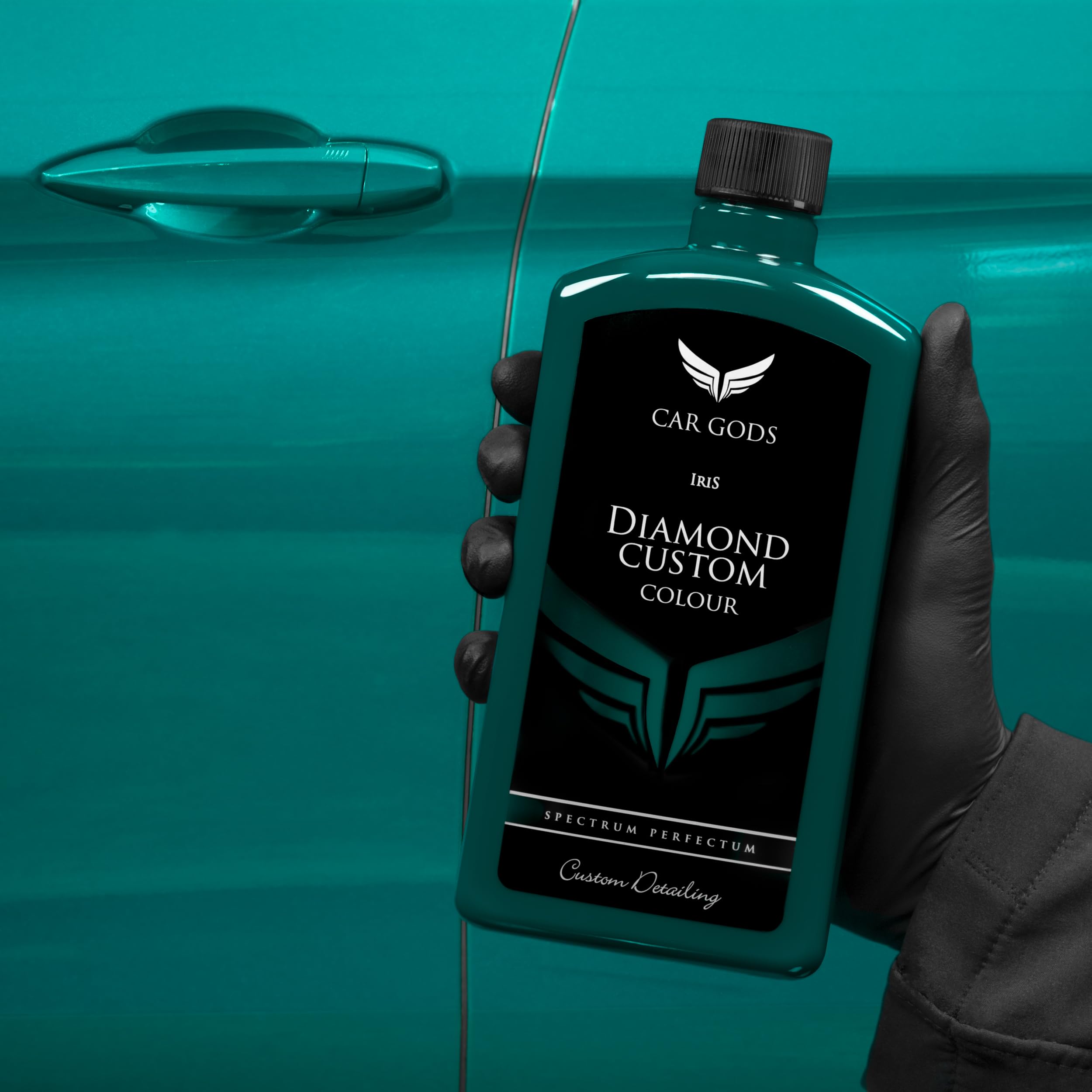 Car Gods Iris Custom Color Turquoise 3-In-1 Polish Wax Color Restorer & Scratch Remover, 17Fl Oz - 16 Colors Available