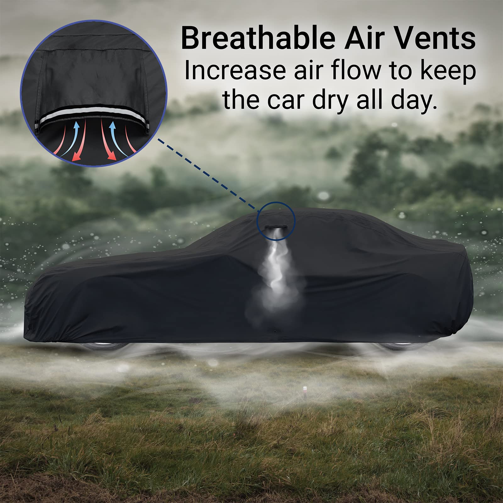 Icarcover Custom Car Cover For 1969-1973 Ford Mustang Waterproof All Weather Rain Snow Uv Sun Protector Full Exterior Indoor Out