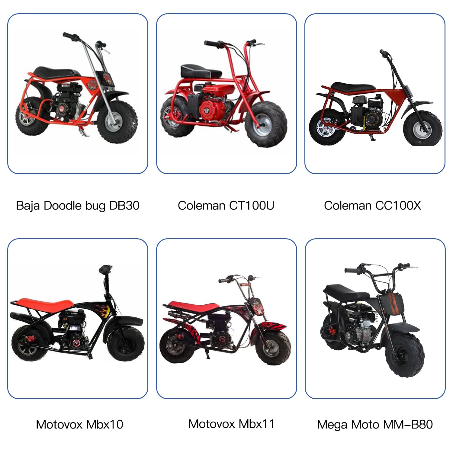 YOXUFA 180mm Mini Bike Disc Brake Rotor with Pads for Baja Doodle Bug DB30 CT100U CC100X 97cc 98cc 100cc Engine Motovox Mbx10 MB