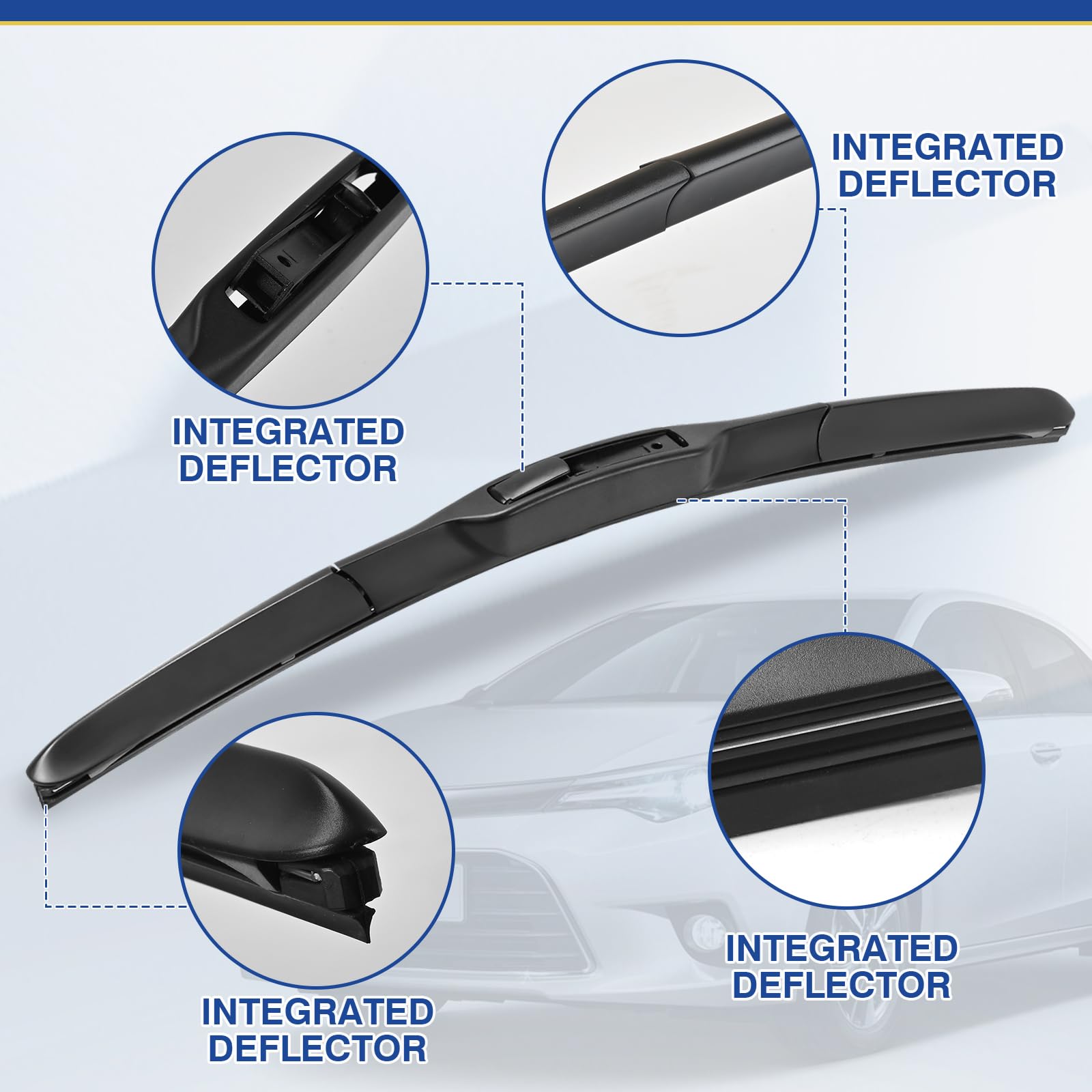 Windshield Wiper Blades Custom Fit For Toyota Rav4 2013 2014 2015 2016 2017 2018 Front Car Rain Wipers Replacement 26+16 Inch Wi