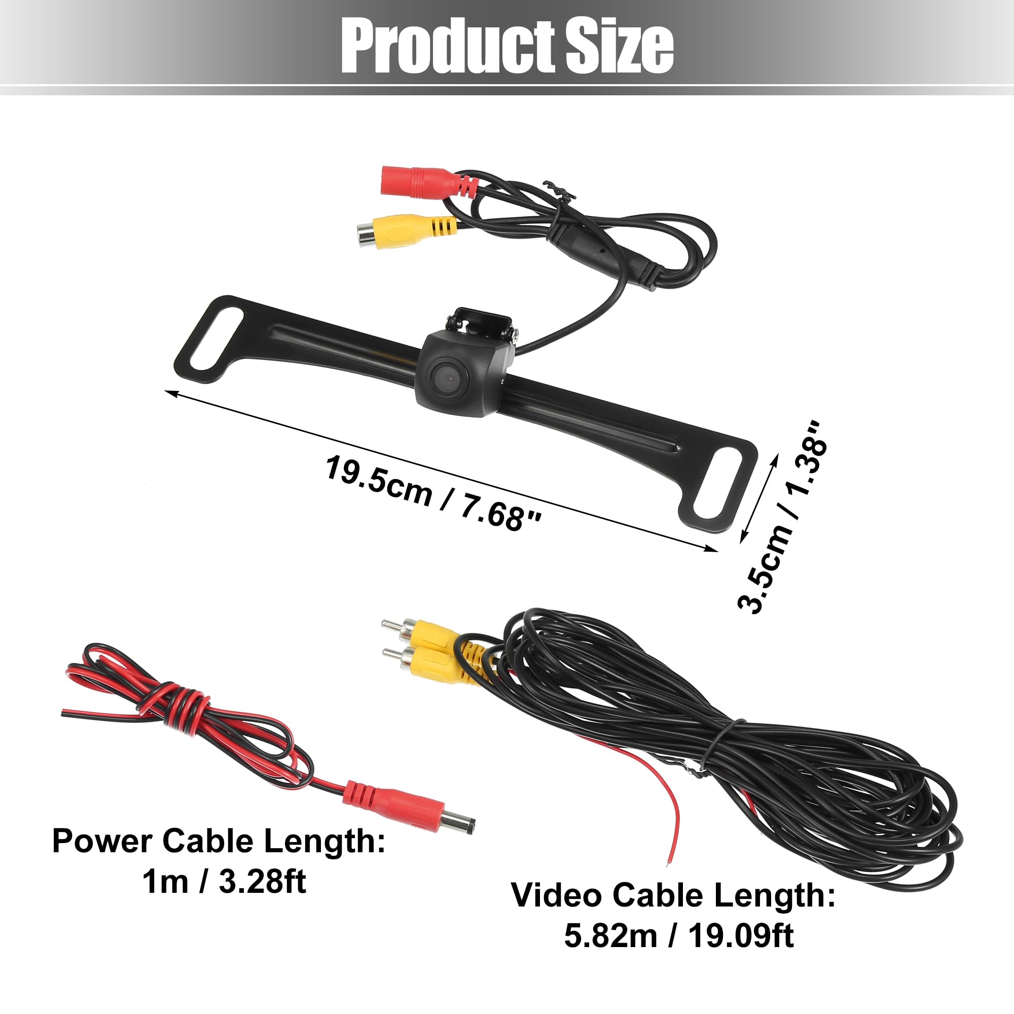 X Autohaux Hd Backup Camera For Trucks License Plate Backup Camera For Car Waterproof 170 Degree Wide View Angle Rear View Camer