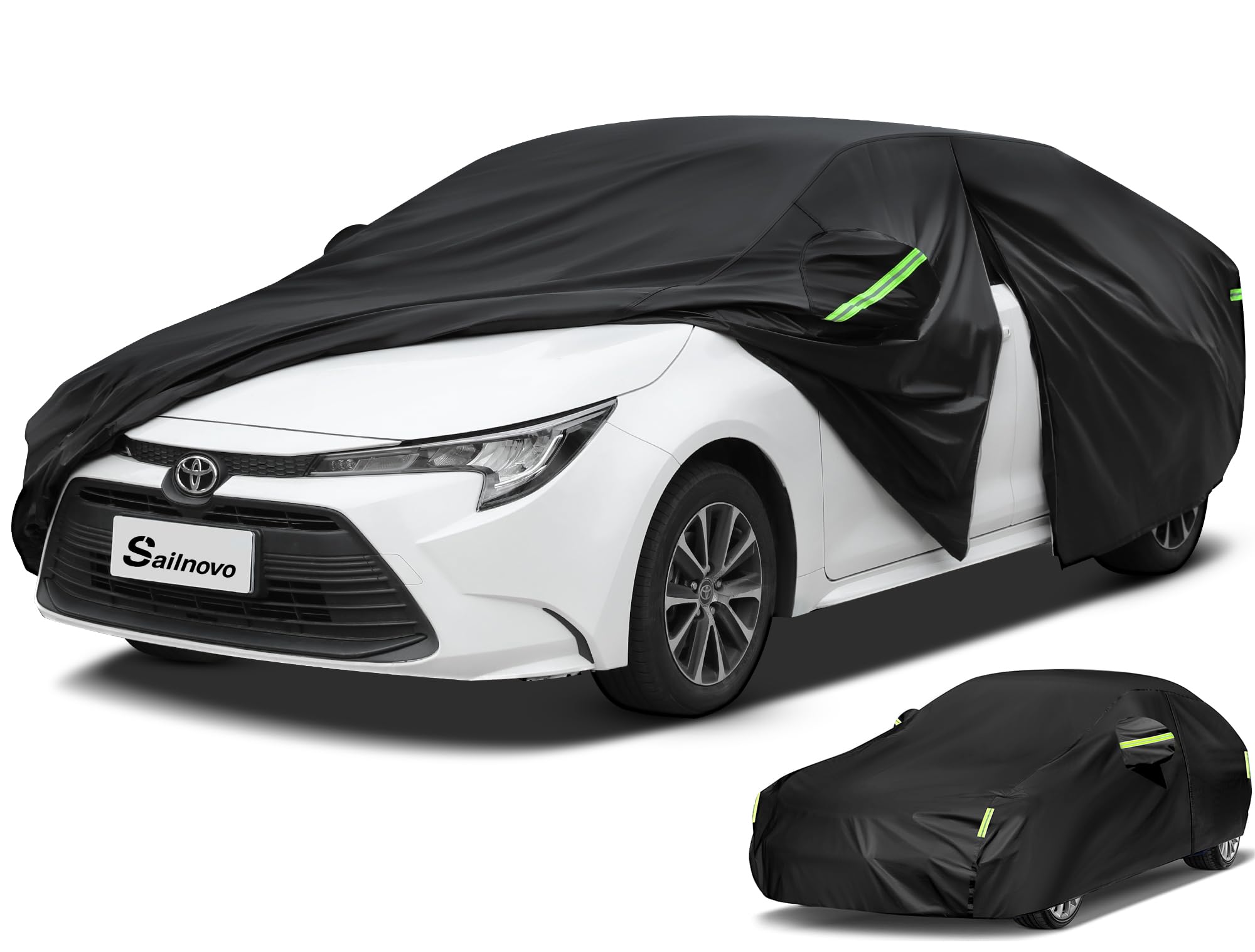 Sailnovo Car Cover Waterproof All Weather,7 Layers Heavy Duty Outdoor Full Car Cover, Snowproof Rainproof Windproof Sun Uv Prote