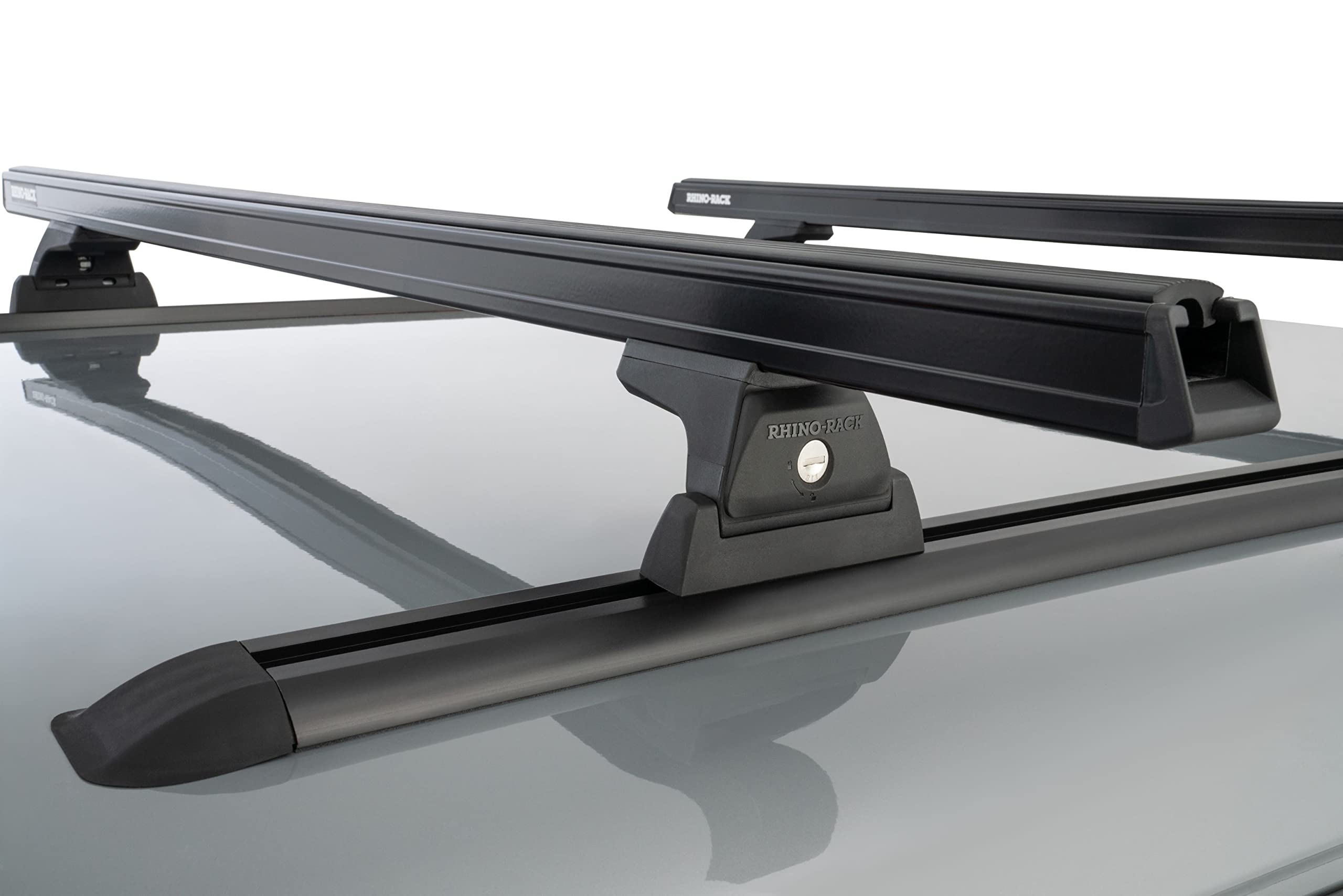Rhino-Rack Midsize Truck Complete Track. Bar, & Leg Kit For Cap Topper Canopy Or Hard Tonneau, Includes 63 Aluminum Tracks, 65 Hd Bars, 4 Quick Release Legs, Hardware, Complete Kit, Black (Y01-140B)