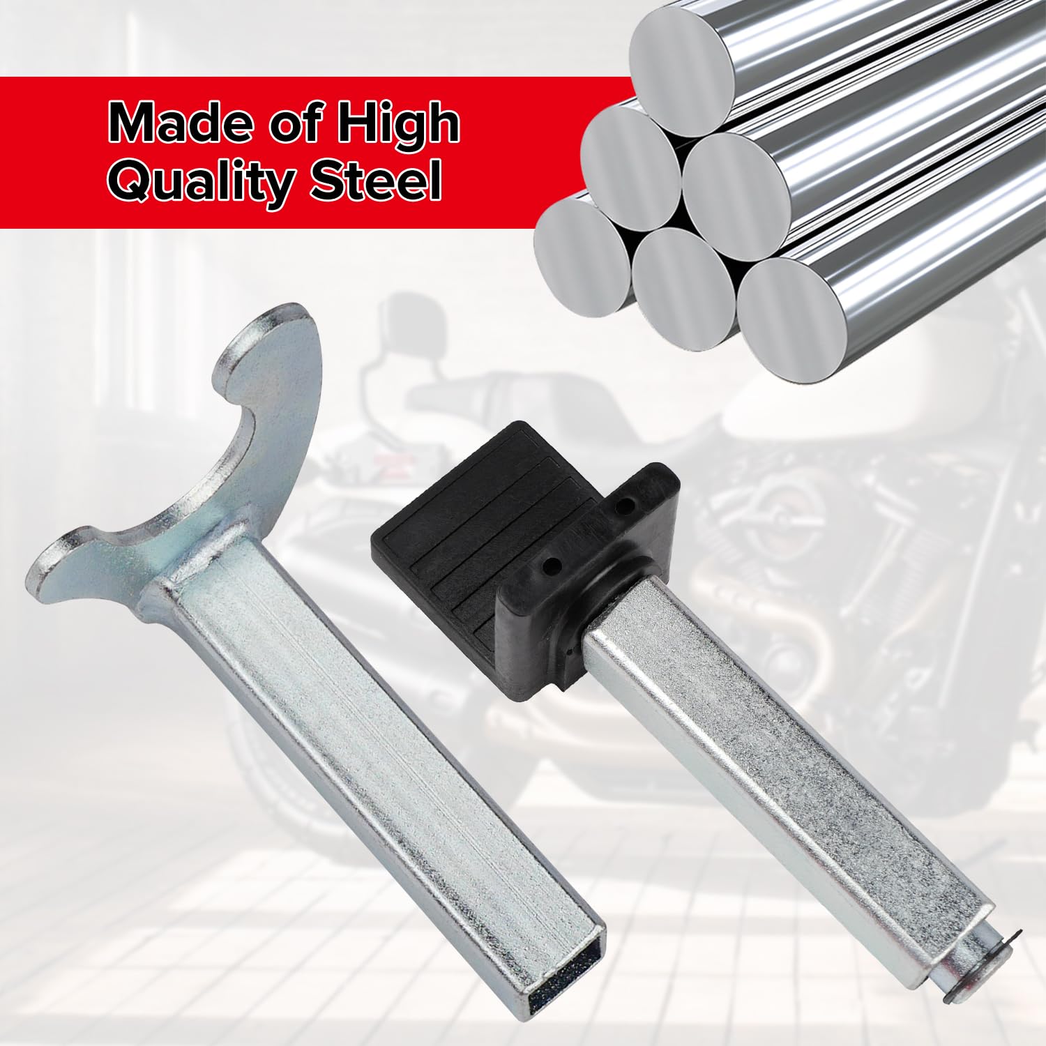 Donext Spool Lift Stand Attachments for Rear Sportbike Motorcycle Stands (Attachment ONLY), U and L-Shaped Adapter 2 Pairs