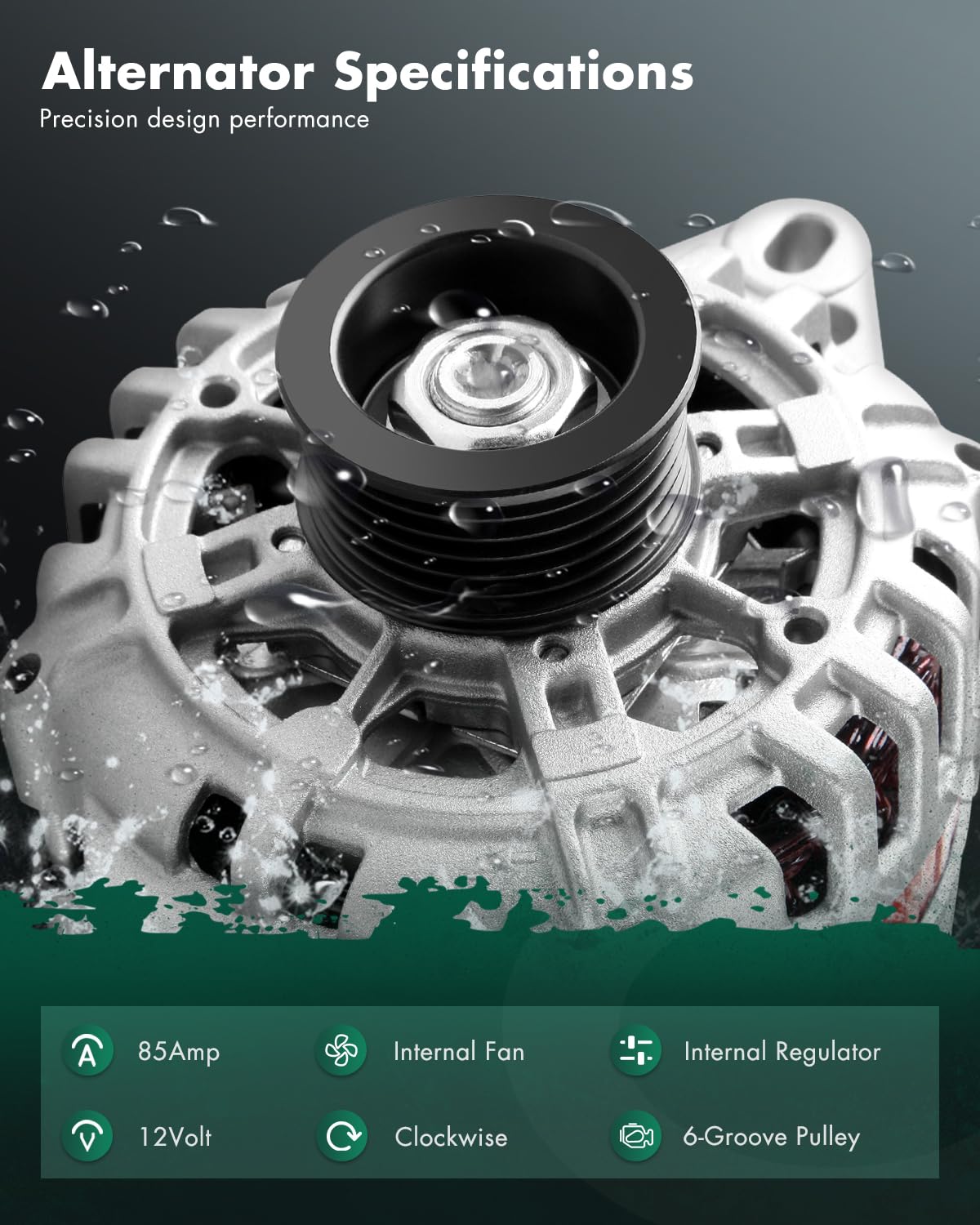 SCITOO Alternator Fits for Chevrolet Aveo 04-08, Aveo5 06-08 & for Pontiac Wave 05-08 & for Suzuki Swift+ 04-08, L4 1.6L - 12V 8