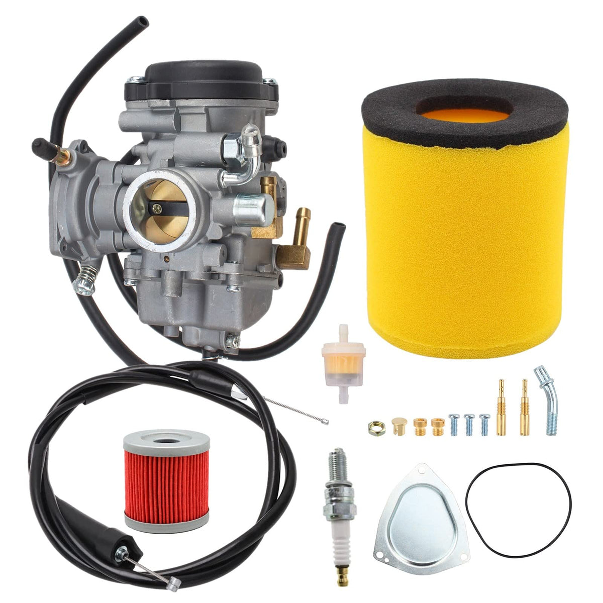 Whfzn Ltf300F Carburetor For Suzuki King Quad 300 Carb 2000-2002 Replace # 13200-39D22 With Throttle Cable