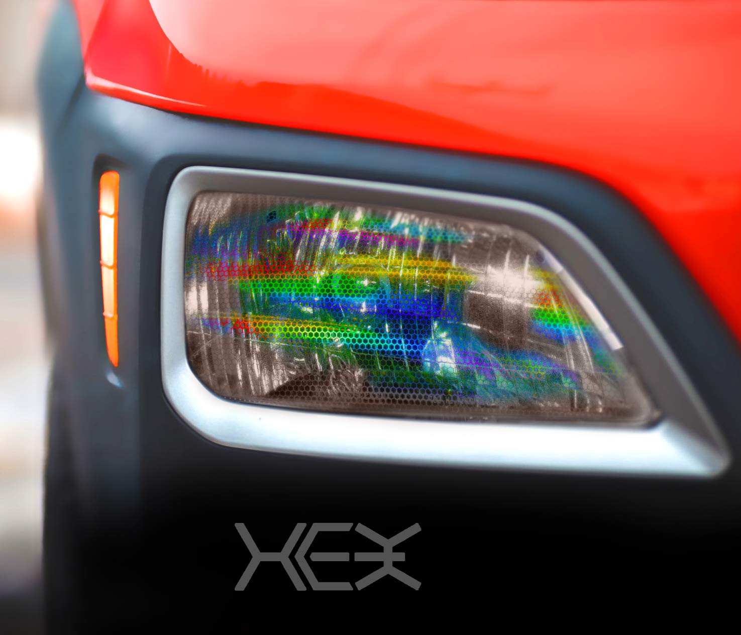 Vvivid Micro Bio Hex+ Air-Tint Headlight Taillight Tint Vinyl Roll (12'' X 60'', Smoke)