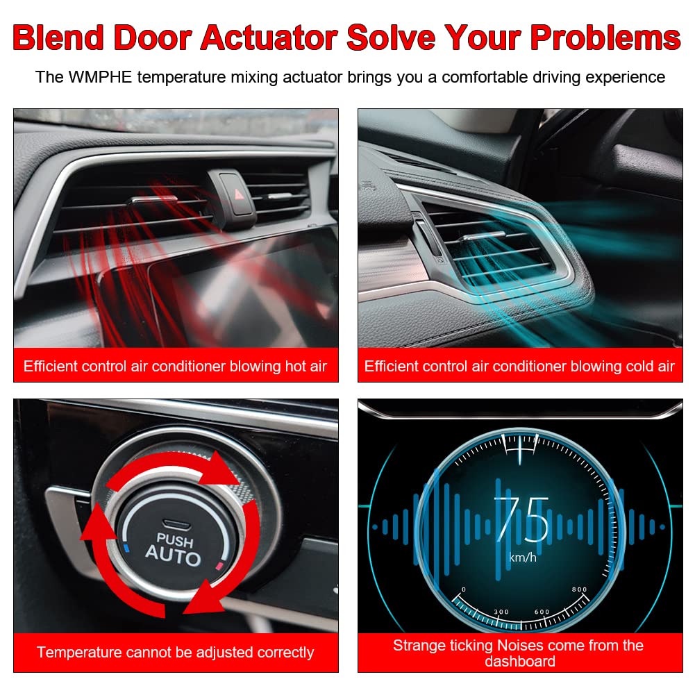 WMPHE A/C HVAC Blend Door Actuator Replacement for 604-906 87106-07120 Compatible with 2005-2018 Toyota Camry Highlander Sienna