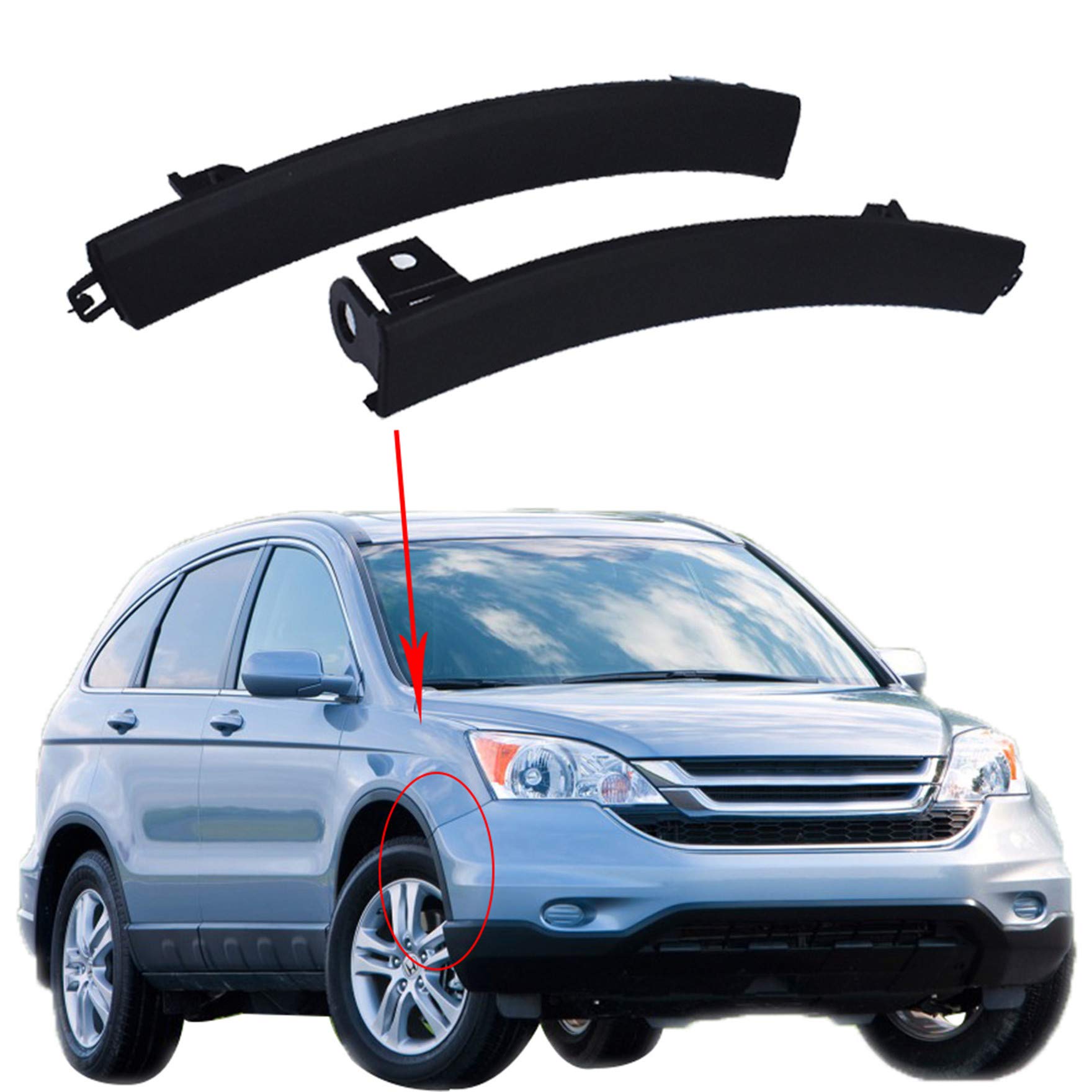 2 Pcs Bumper Filler Front Left Driver Side And Front Right Passenger Side Replacement For Crv 2007 2008 2009 2010 2011