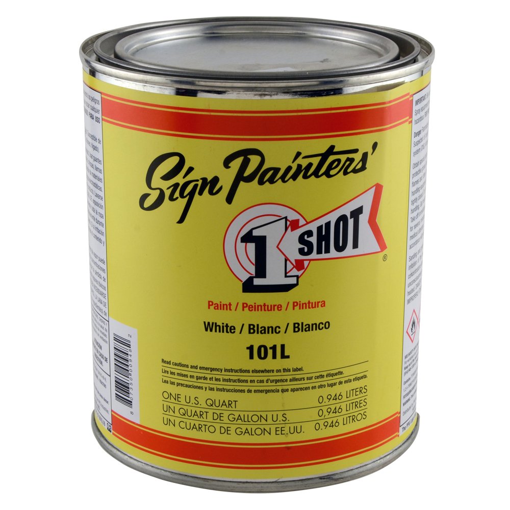 1 Shot Lettering Enamel 101L White Quart