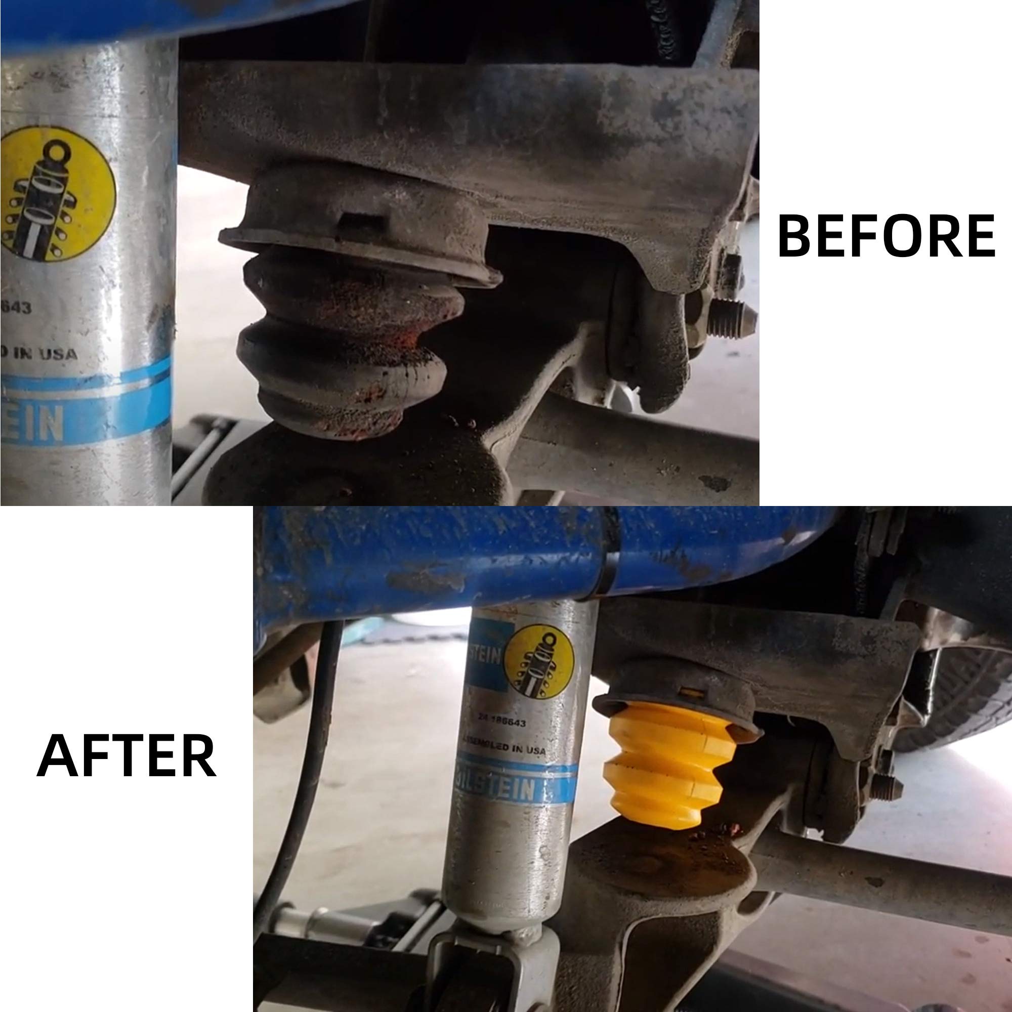 Dasbecan 2Pcs Rear Axle Bumper Compatible With Chevy Silverado 1999-2007 Gmc Sierra Classic 1500 Bump Stops Replaces# 15712438 5