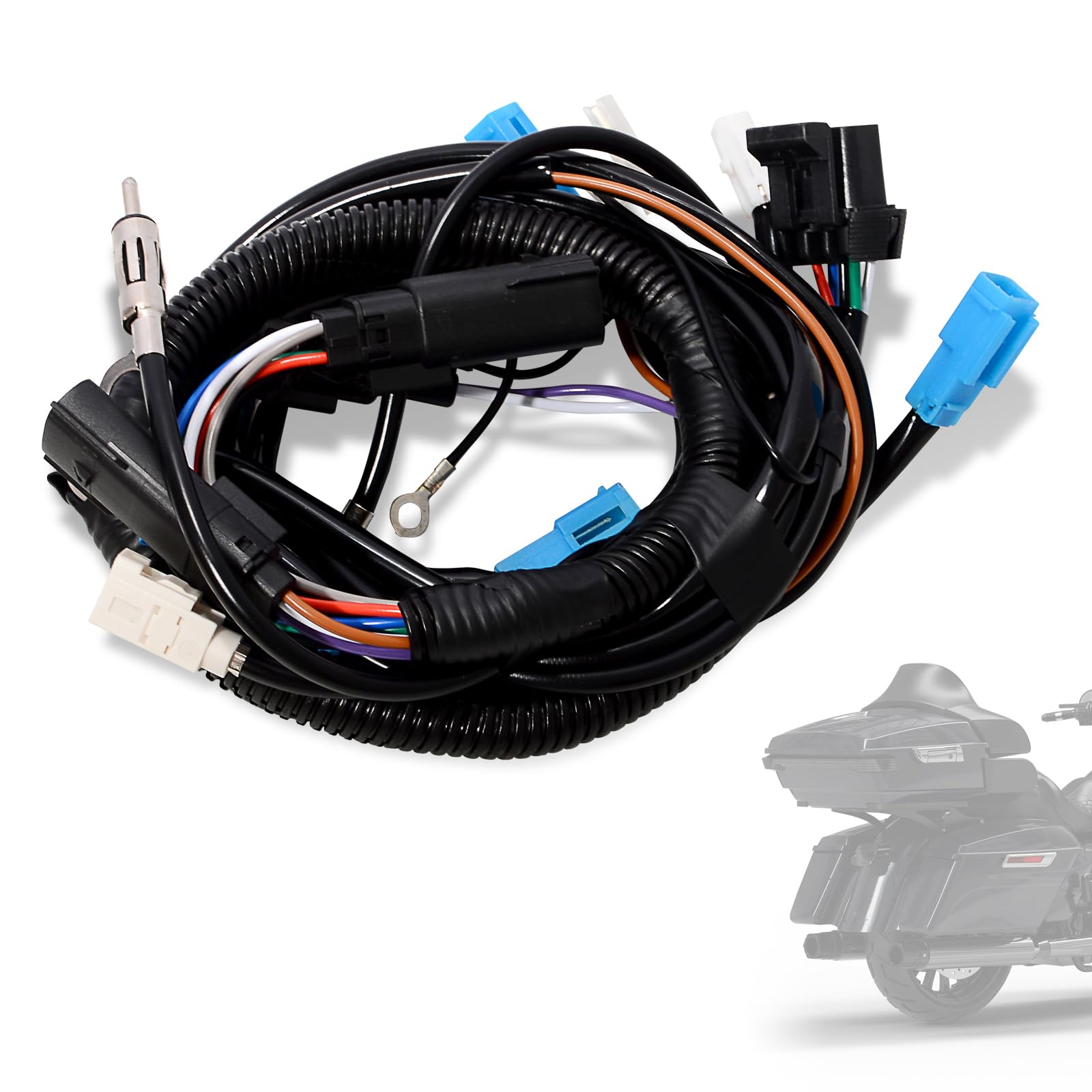 WOWTK Rear Trunk Tour Pack Wiring Harness Kit for Harley Touring Electra Glide Road King Street Glide Road Glide Models 2014-202