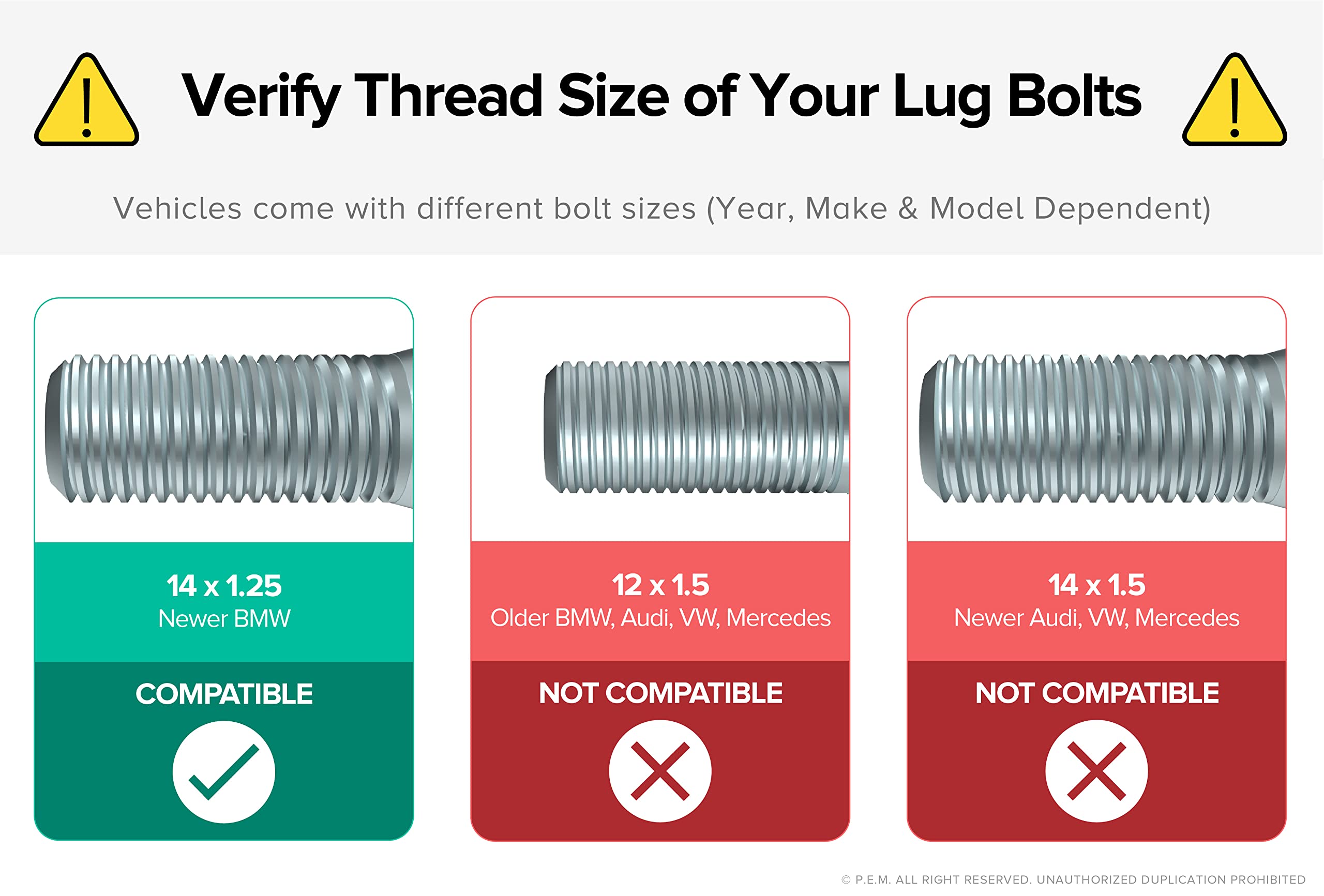 Silver Wheel Hanger Alignment Pin Guide Tool - Metric 14x1.25 Threads - Wheel Lug Bolt Automotive Mechanic Tool Compatible with