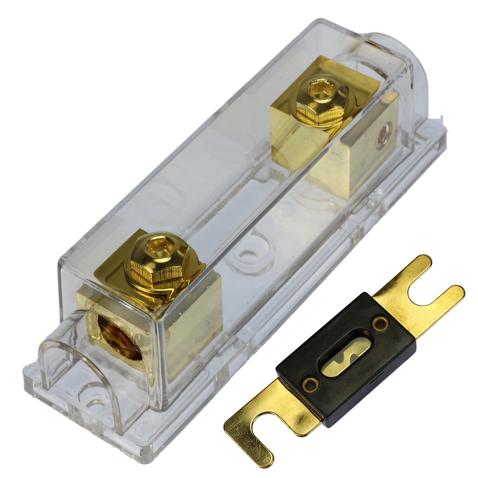 Voodoo 350 Amp Anl Fuse - Gold Holder 1/0 0 Gauge No Terminals Needed