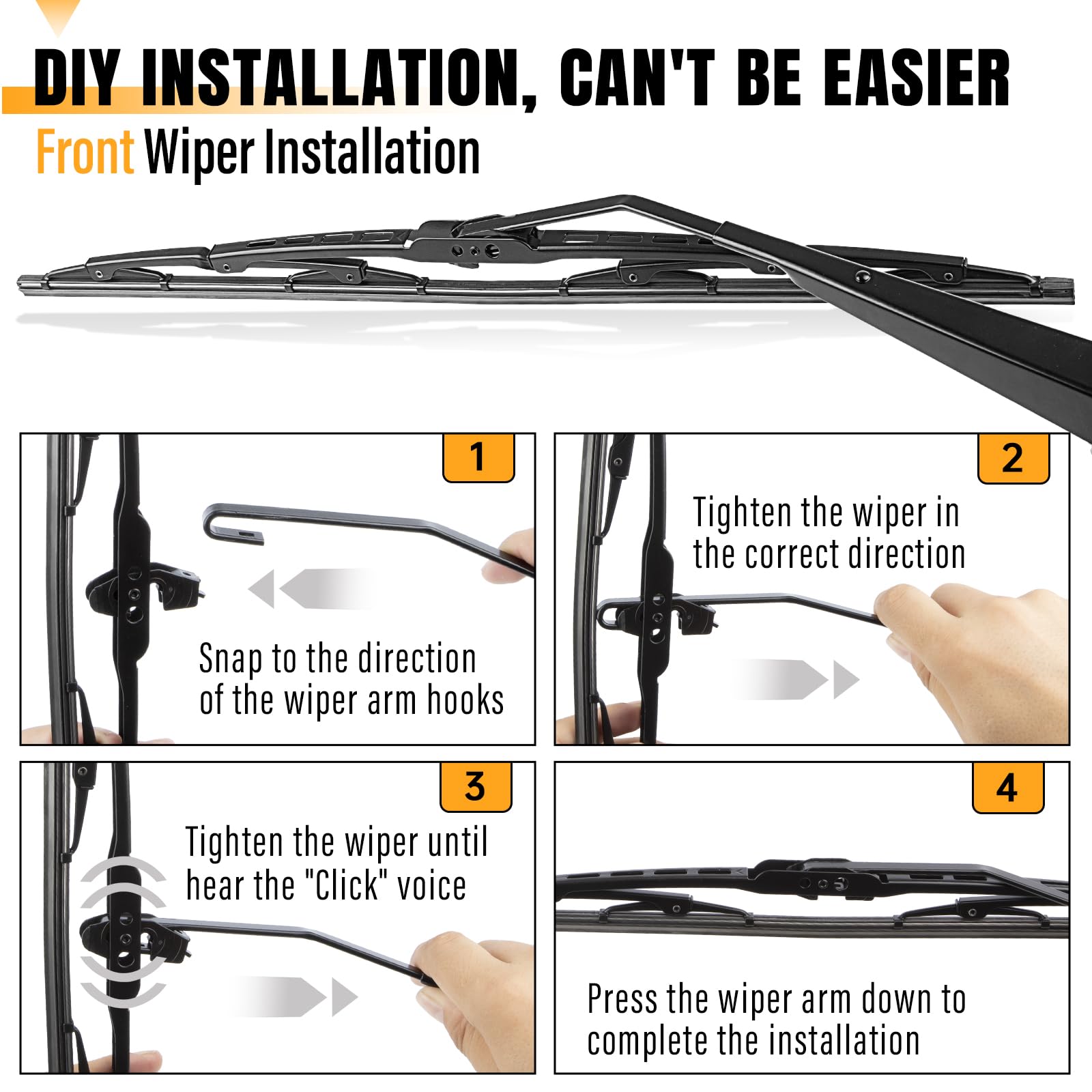 Autoboo 20''+20'' Windshield Wiper Blade Replacement For Ford F150 F250 F350 F450 F550 2008-1999 Expedition 2006-1999 Explorer 2