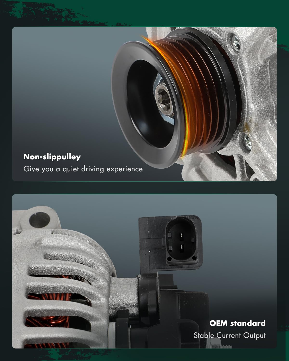 SCITOO Alternator Fits for Mercedes ML350 3.5L V6 2006, Freighliner for Sprinter Van 2007-2008 - 12V 180Amp CW S6 Pulley Class,