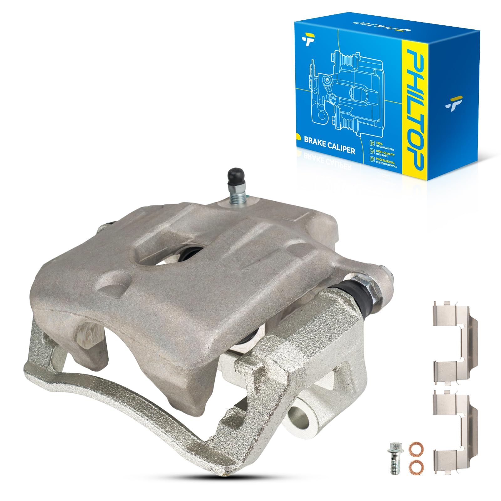 Philtop 18B4727 Rear Right Disc Brake Caliper Assembly For Chevrolet, Gmc, Cadillac For 1999-2002 Silverado 1500 / Sierra 1500,
