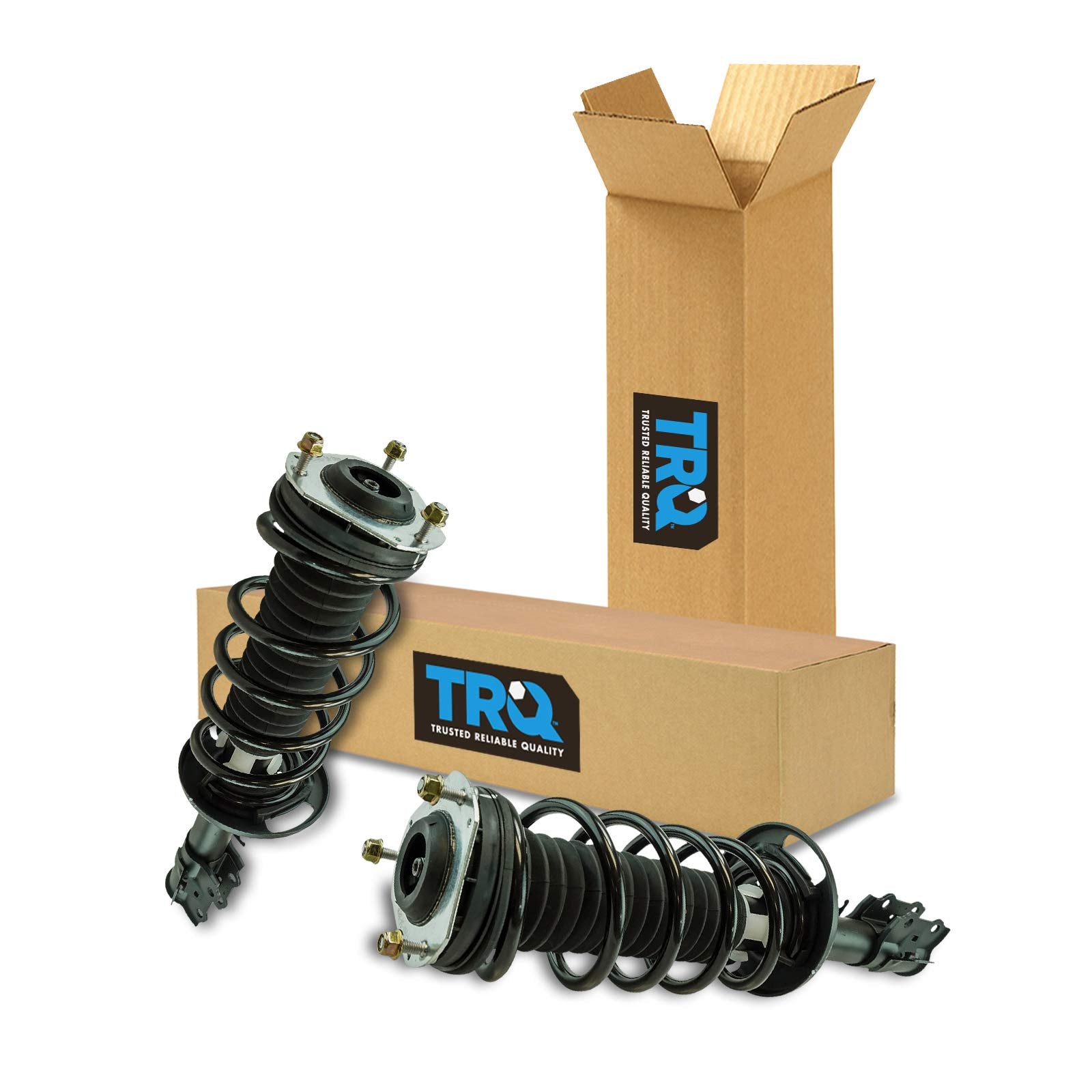 Trq Front Strut & Coil Spring Assembly Set Driver & Passenger Sides Compatible With 14-19 Ford Fiesta