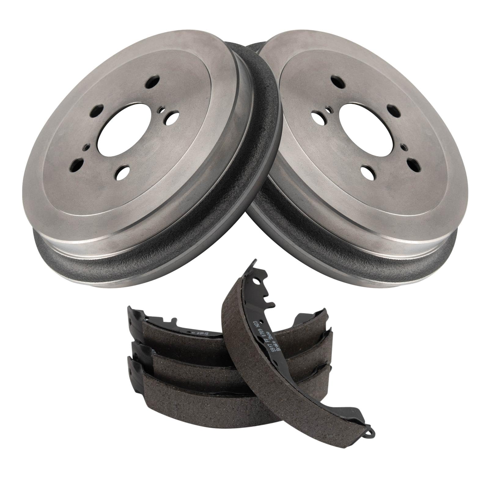 TRQ Rear Brake Shoe & Drum Kit Compatible with 2009 Toyota Prius