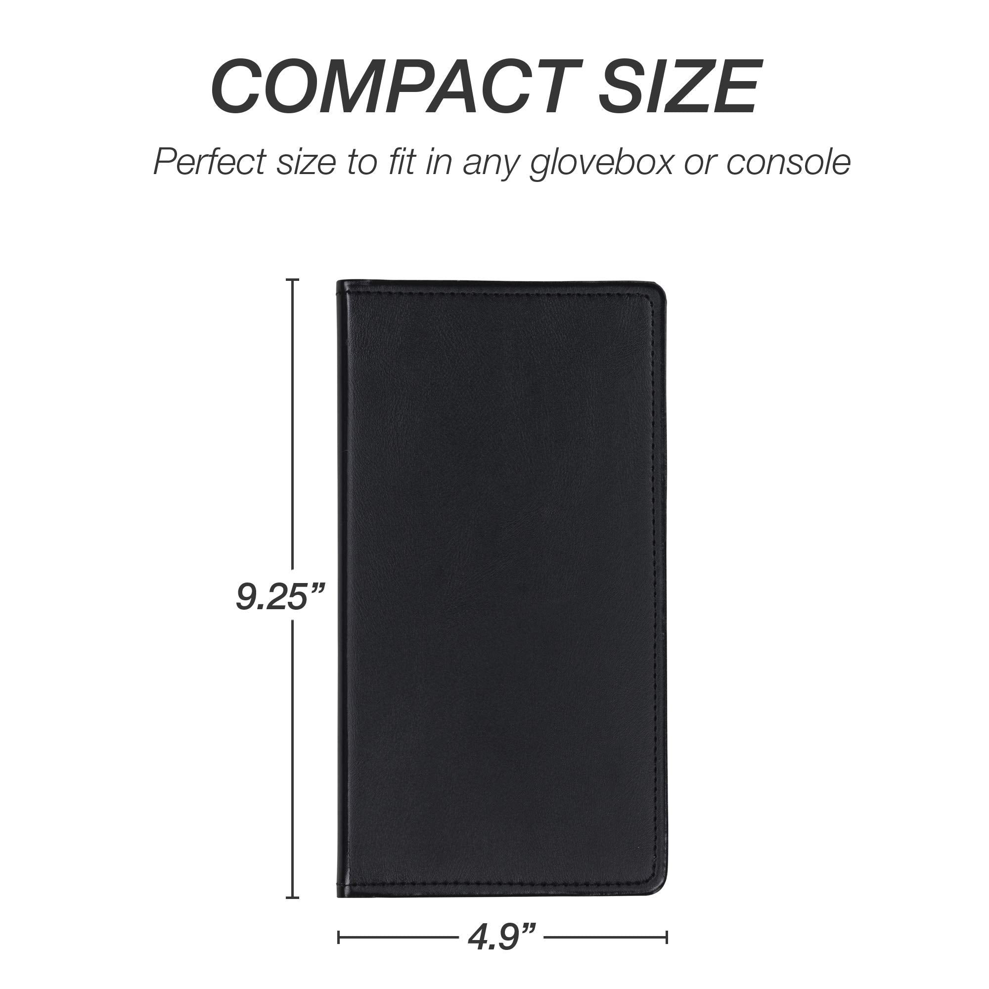 Samsill 2 Pack Car Registration and Insurance Holder, Essential Vehicle Glove Box Organizer, Vehicle Document Holder, Faux Leath