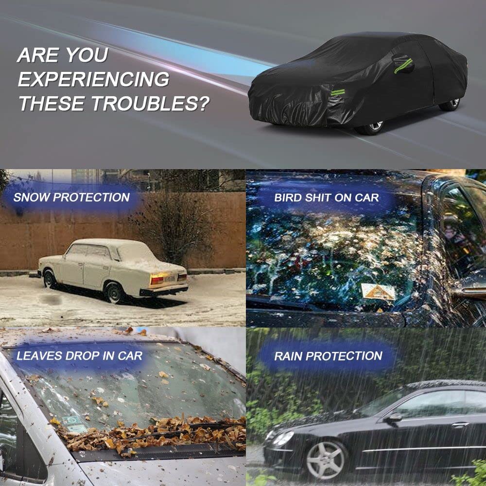 Kaugung 7 Layers Car Cover Custom Fit Nissan Maxima From 1988 To 2025, Outdoor Waterproof All Weather Sun Rain Dust Snow Protect