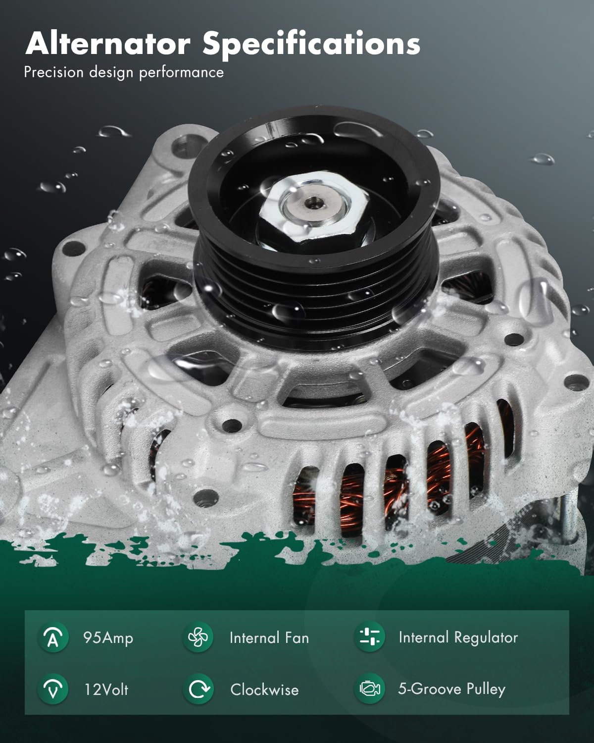 SCITOO Alternator Fit for Chevrolet for Aveo 1.6L 2009-2011,for Chevrolet for Aveo5 1.6L 2009-2011,for Pontiac for G3 1.6L 2009-