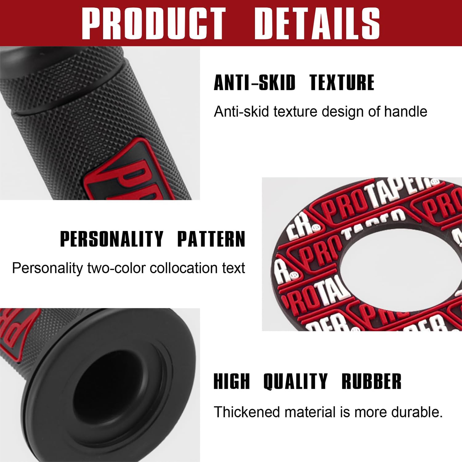 0769Fuwu Linekong 7/8' 22Mm Twist Throttle Grips Cable For Crf Klx Ttr 110 125 150 200 250 Cc Dirt Pit Bike (Red