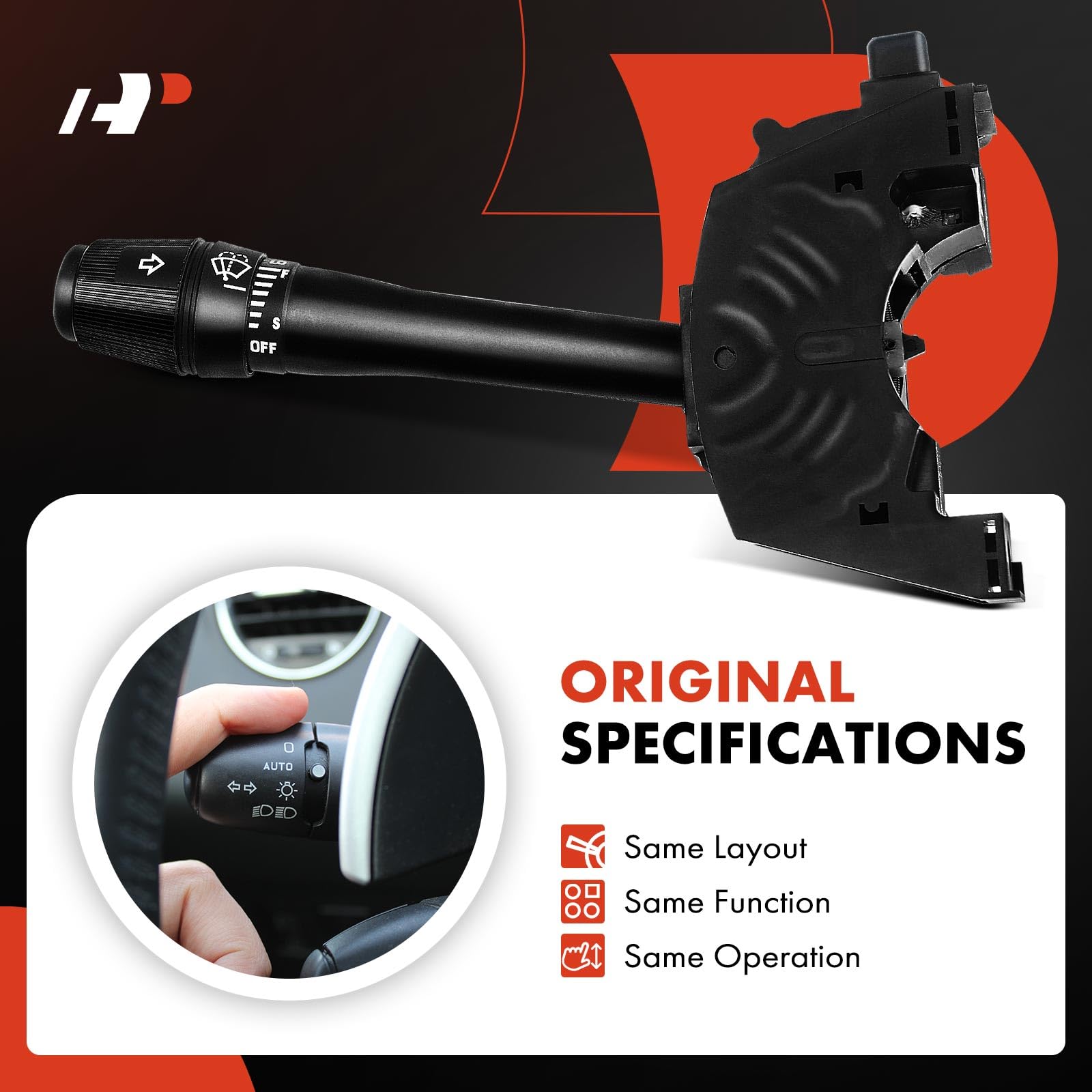 A-Premium Multifunction Switch Windshield Wiper Washer Control & Hazard Warning Flashers, Compatible with Ford Mustang 1999 2000 2001 2002 2003 2004