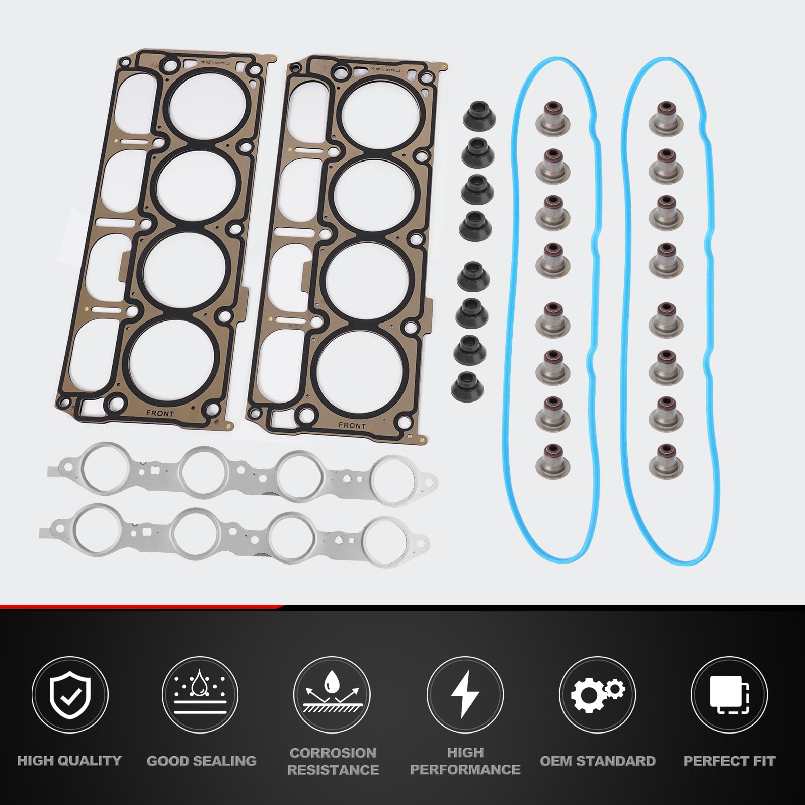 MLS Full Cylinder Head Engine Gasket Set Compatible with 2002-2011 Chevy Silverado Tahoe Avalanche Express Suburban, GMC Sierra