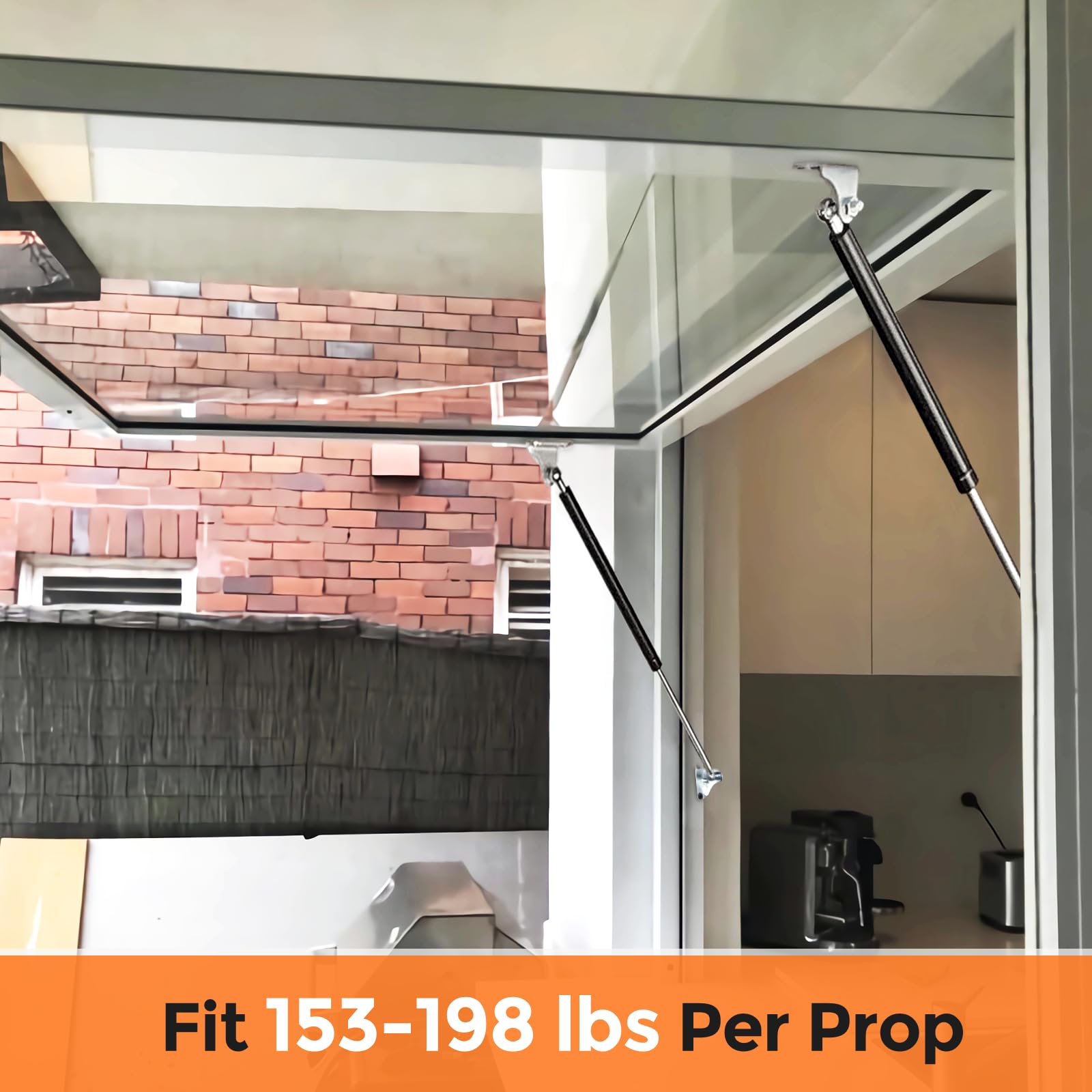 Pamagoo 28 Inch 180 Lbs 801 N Gas Struts, 2Pcs Heavy Duty Lid Shocks, 28'' Springs With Mounting Brackets For Rv Bed Door Floor