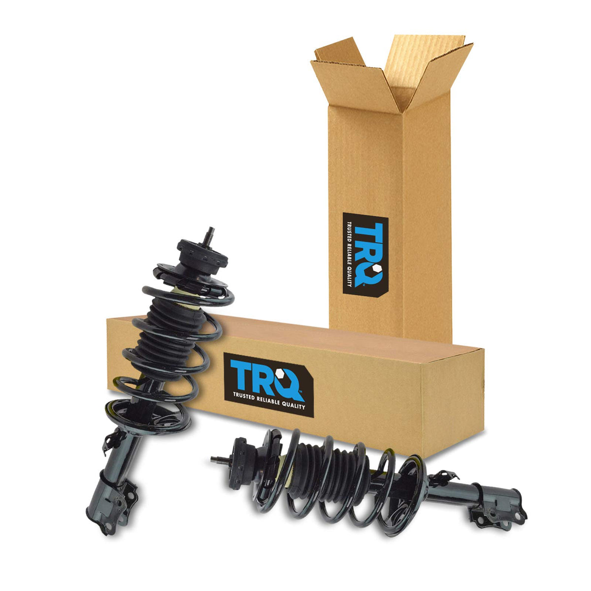 Trq Front Strut & Coil Spring Assembly Set Driver & Passenger Sides Compatible With 04-11 Chevrolet Aveo 07-11 Aveo5 09 Pontiac 
