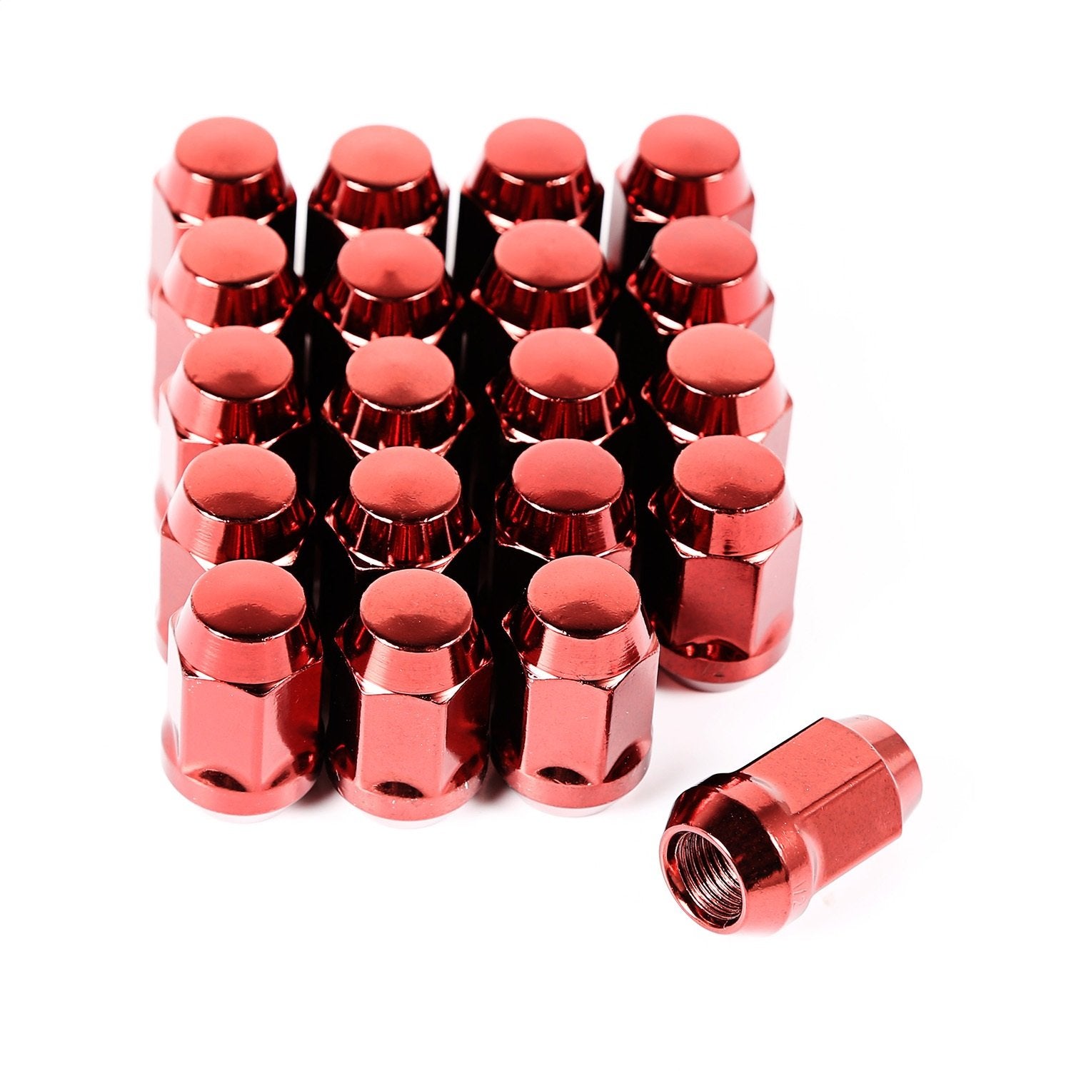 Rugged Ridge | Wheel Lug Nut, Set of 20, 1/220, Red | 16715.24