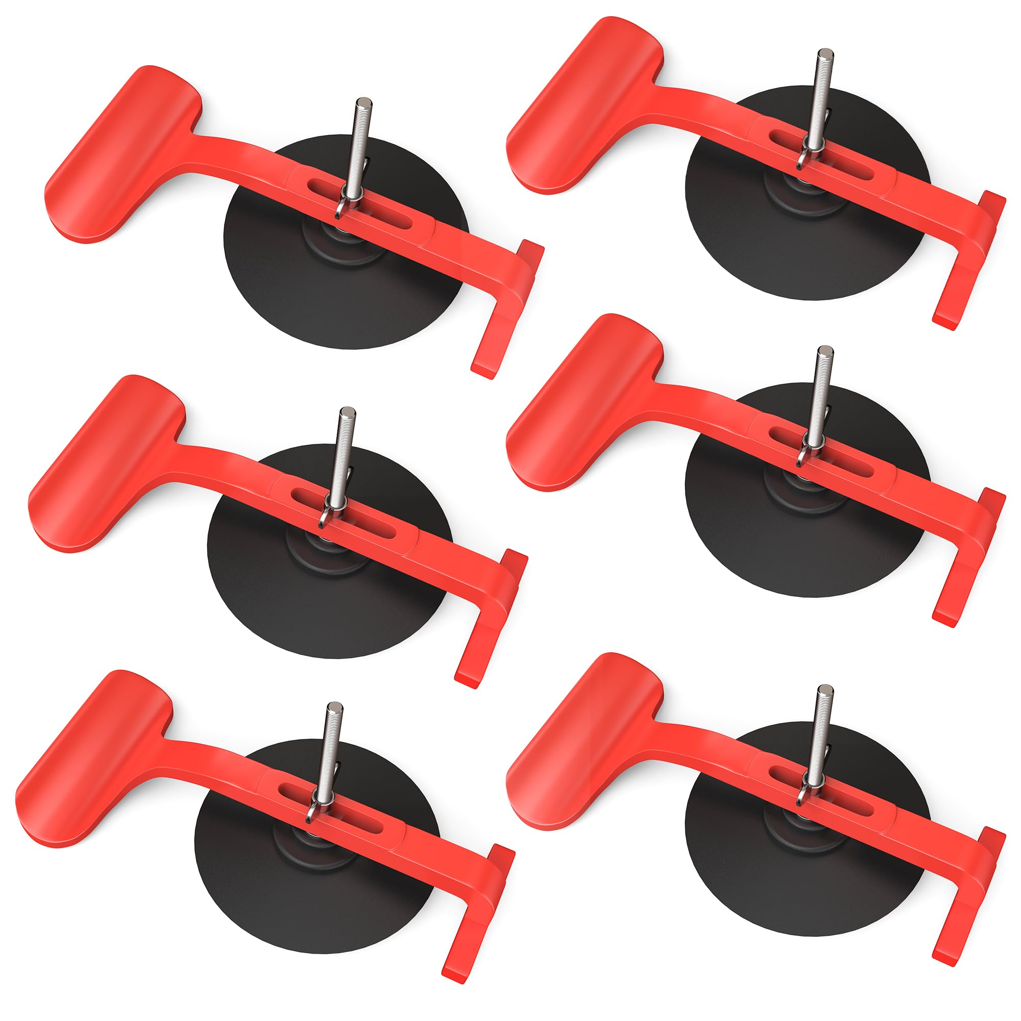 Camotokiit 6 Pack Suction Cup Clamps for Convertible Glass Windshield Repair/Gluing 6 Pack Red