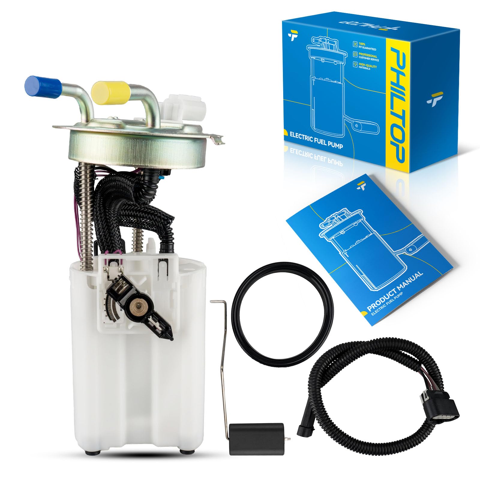 PHILTOP Electric Fuel Pump Assembly Compatible with Trailblazer, Envoy, Bravada, Rainier 2002-2004 4.2L, Replace FG0387, MU1334,