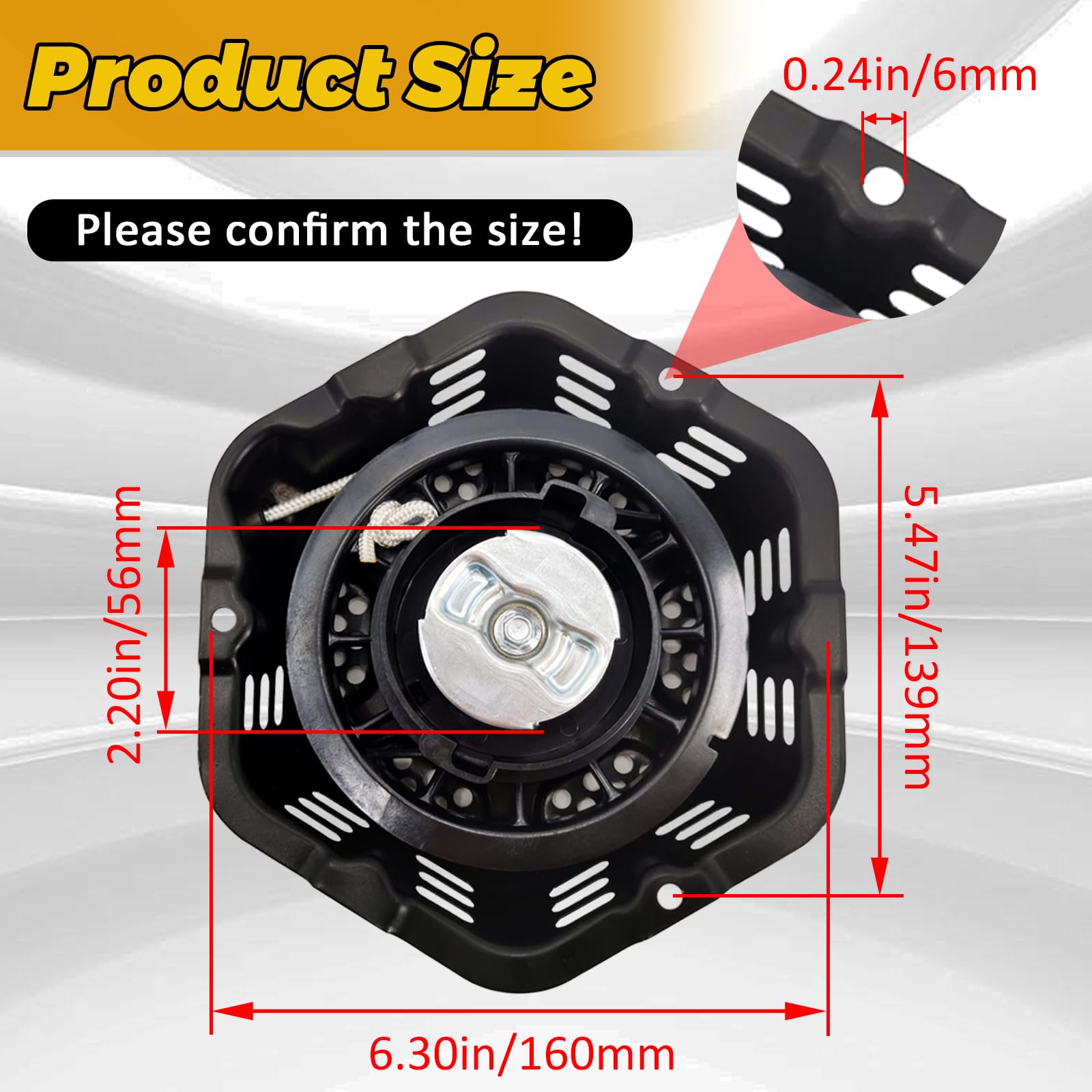 Wotian Pull Start Recoil Starter Assembly Compatible With Champion 196Cc 208Cc 224Cc Generator Parts Part# 100156547-001