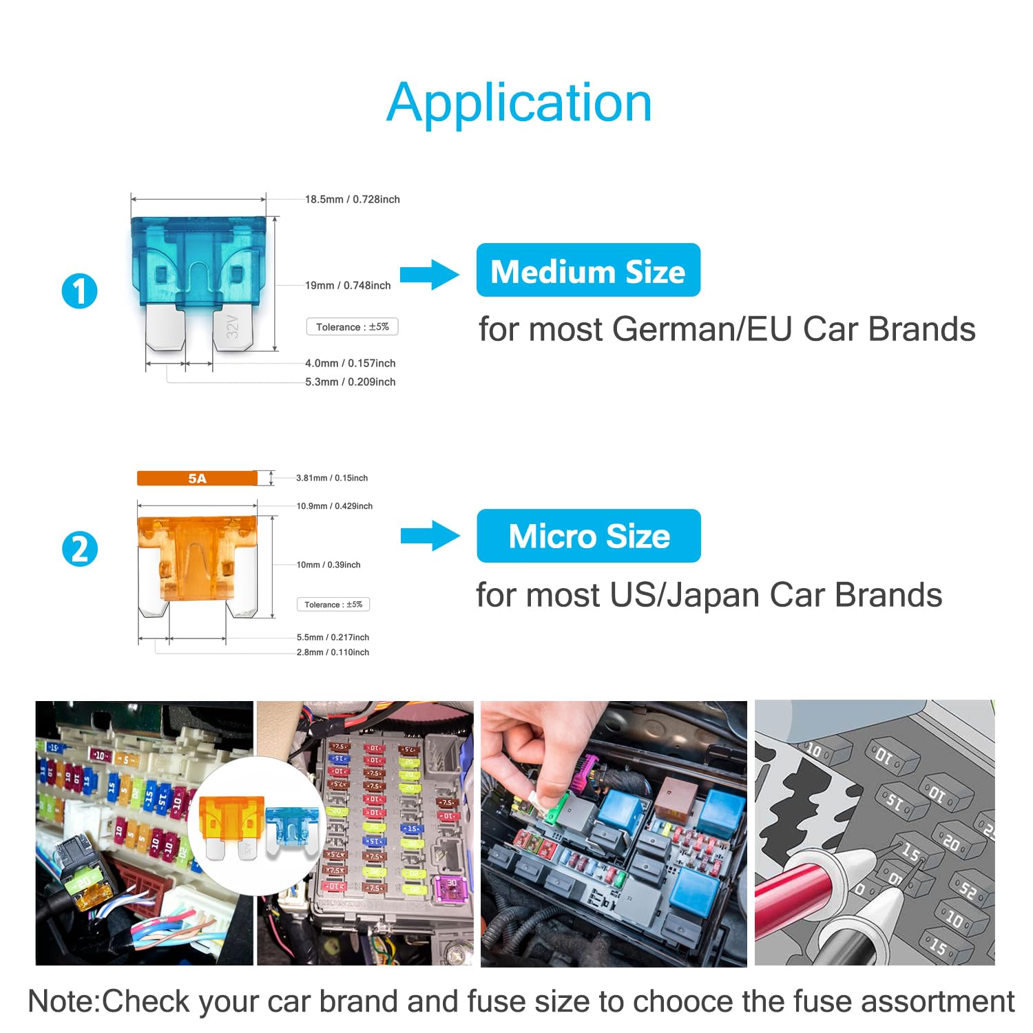 Chanzon 122 Pack Standard&Micro Blade Fuse Assortment Kit Atc/Lp 18 Values Different Counts Each:2A,3A,5A,7.5A,10A,15A, 20A, 25A
