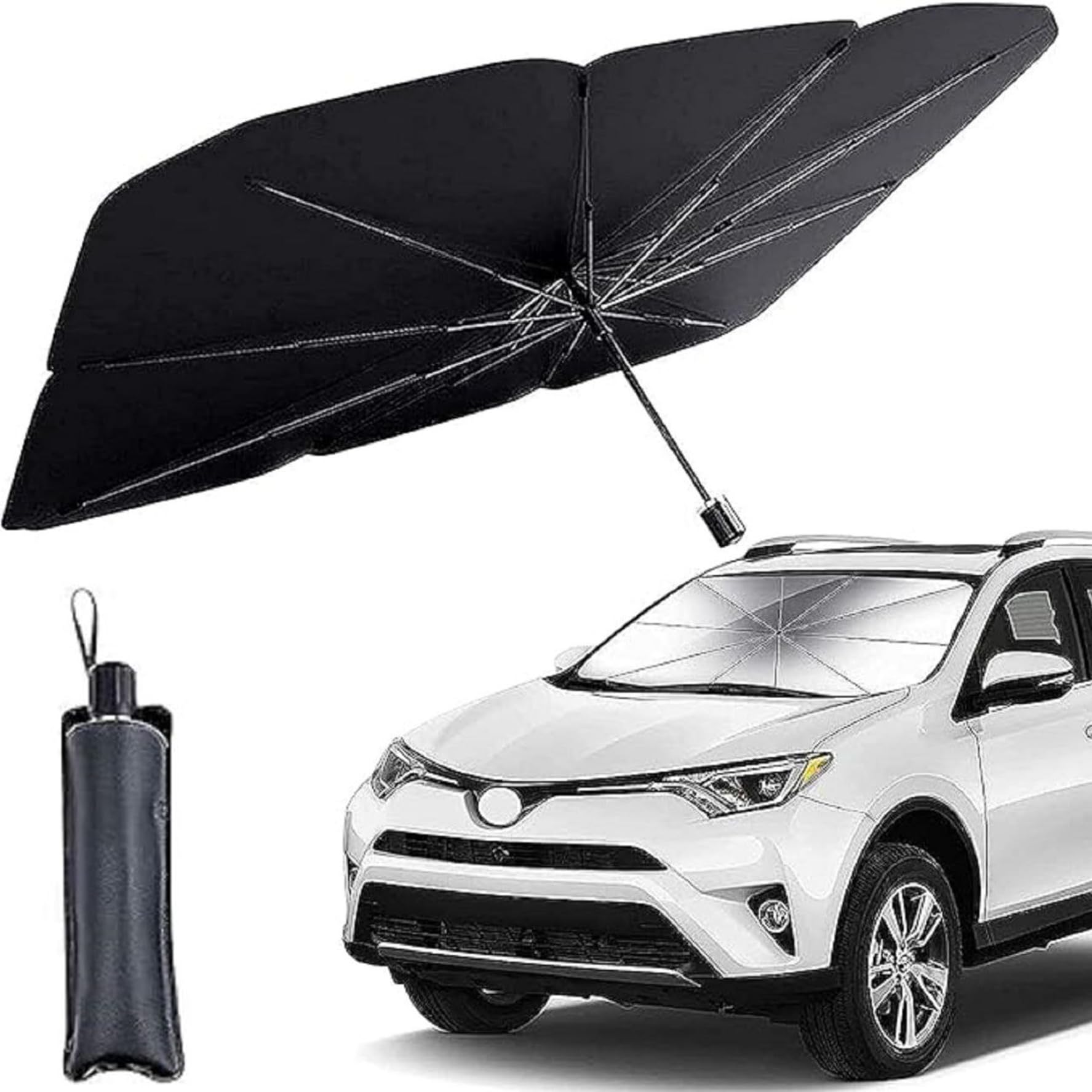 ARURA (LABEL) Car Windshield Sun Shade Protector, Foldable Car Shades for Windows, UV Block Umbrella, Car Front Window Heat Insu