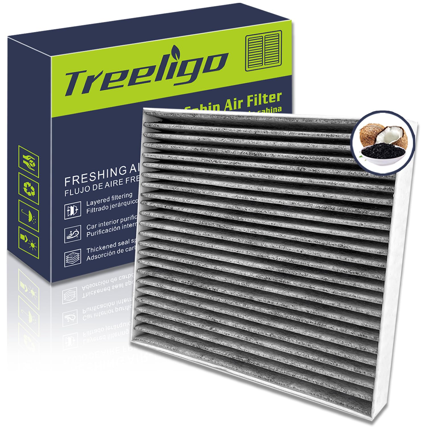 Treeligo Cf10285 Cabin Air Filter, Replacement For Camry 2007-2017 Corolla 2009-2019 Rav4 2006-2018 4Runner 2010-2023 Avalon Pri