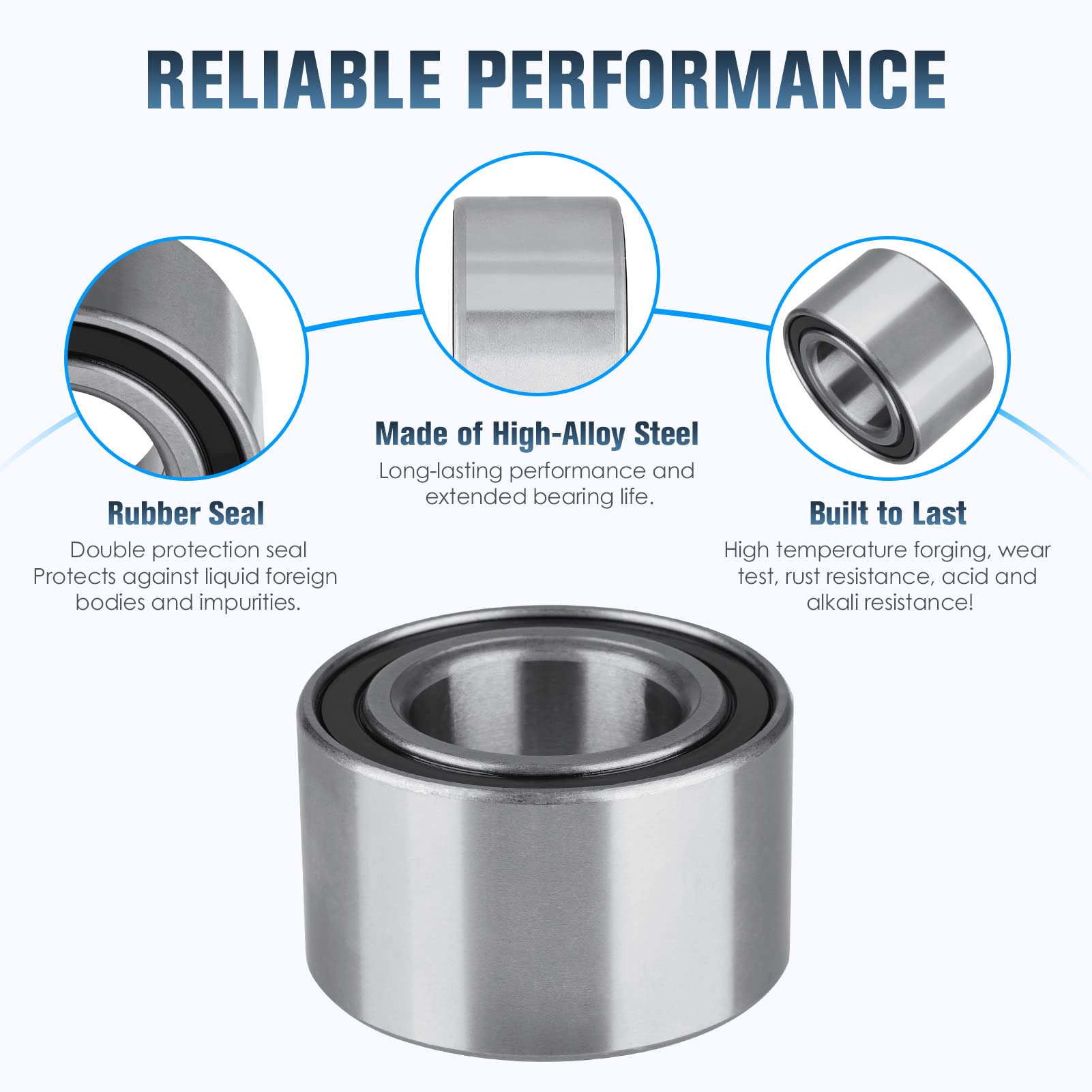 Youxmot Front Wheel Bearing For Polaris Sportsman 450 600 800/ Ranger 400 500 570 700/ Ace -2004-2022, Front Rear For Polaris Hawkeye 2X4 4X4/ Sportsman 300 400, 3514342, 3514634, 3554506. 2Pcs