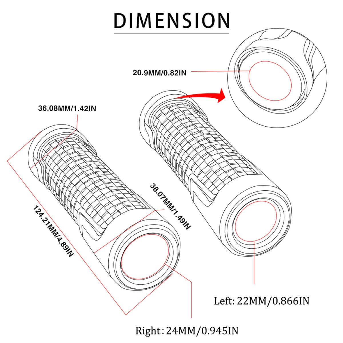 7/8'' 22mm CNC Alu Motorcycle Handlebar Grips for Ninja 400 650 1000SX ZX6R ZX9R ZX10R ZX12R ZX14R ER6F ER6N Green