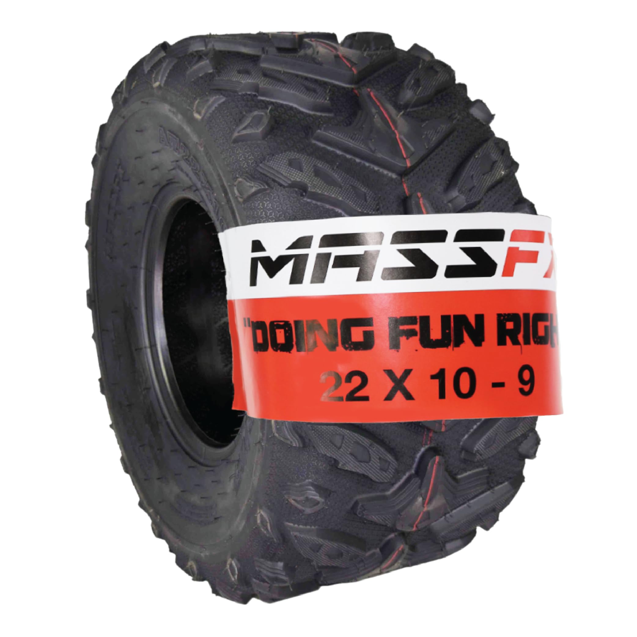 Massfx Grinder 22X10-9 Rear Atv Tire, 6-Ply Rating, Chip & Tear Resistant, Micro Tread Technology, For Soft And Hard Pack Ground
