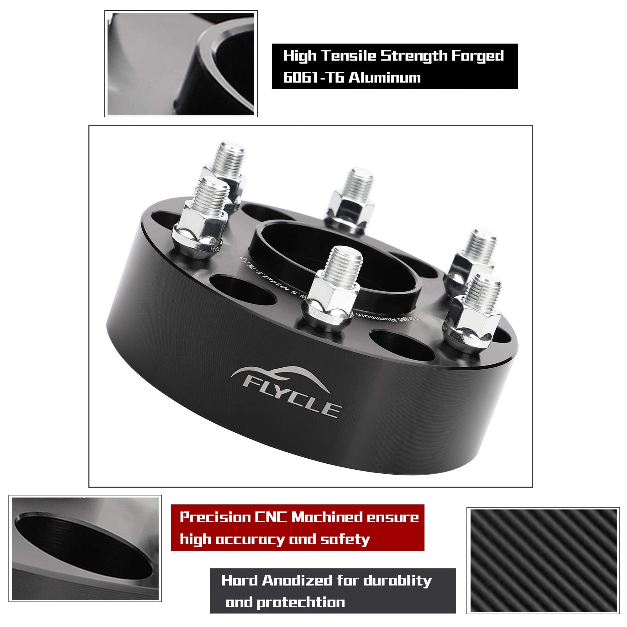 Flycle 6X5.5 Hubcentric Wheel Spacers For Chevy Silverado 1500 Gmc Sierra 1500, 4Pcs 2 Inch 6X139.7Mm Wheel Spacer For Tahoe Sub